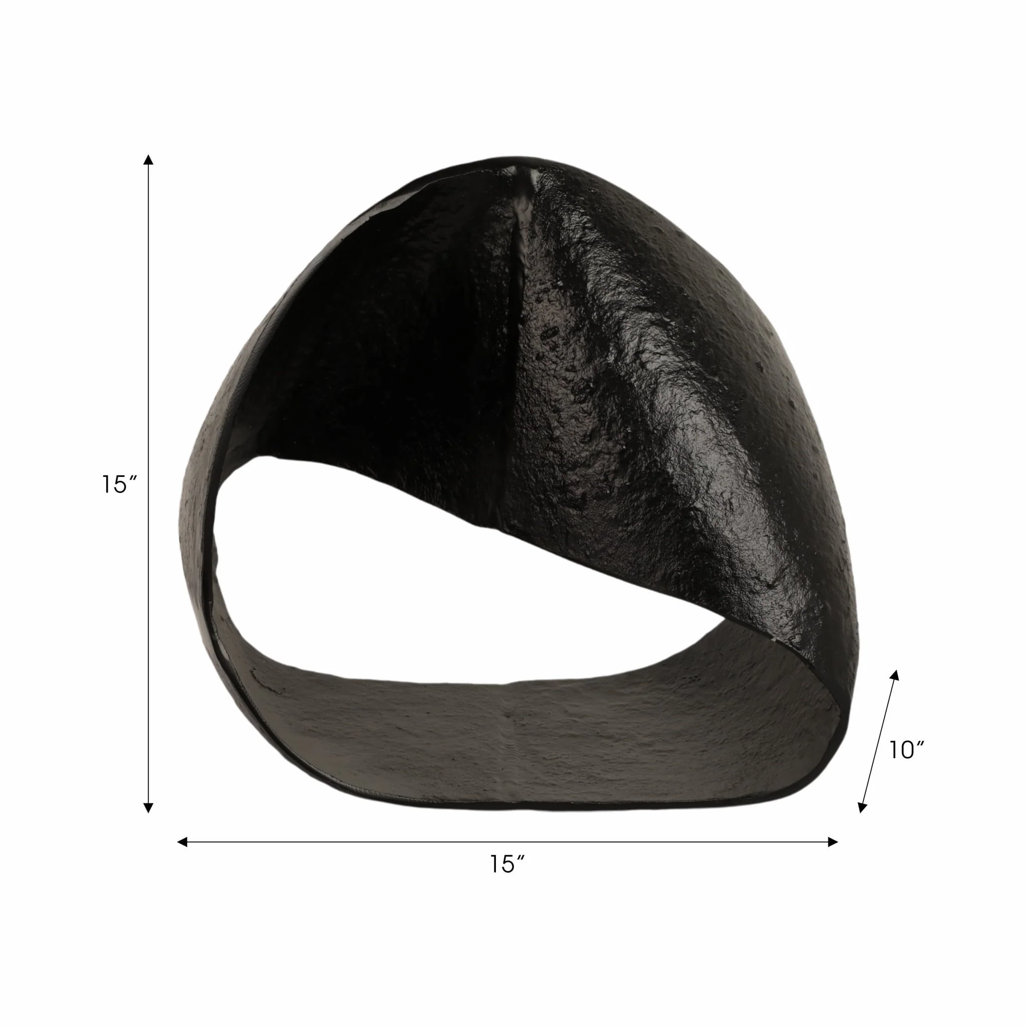 15" Twisted Metal Circle, Black - Image 8