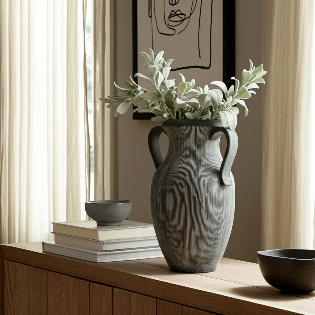 15" Weathered Jug With Handles, Black - Image 12