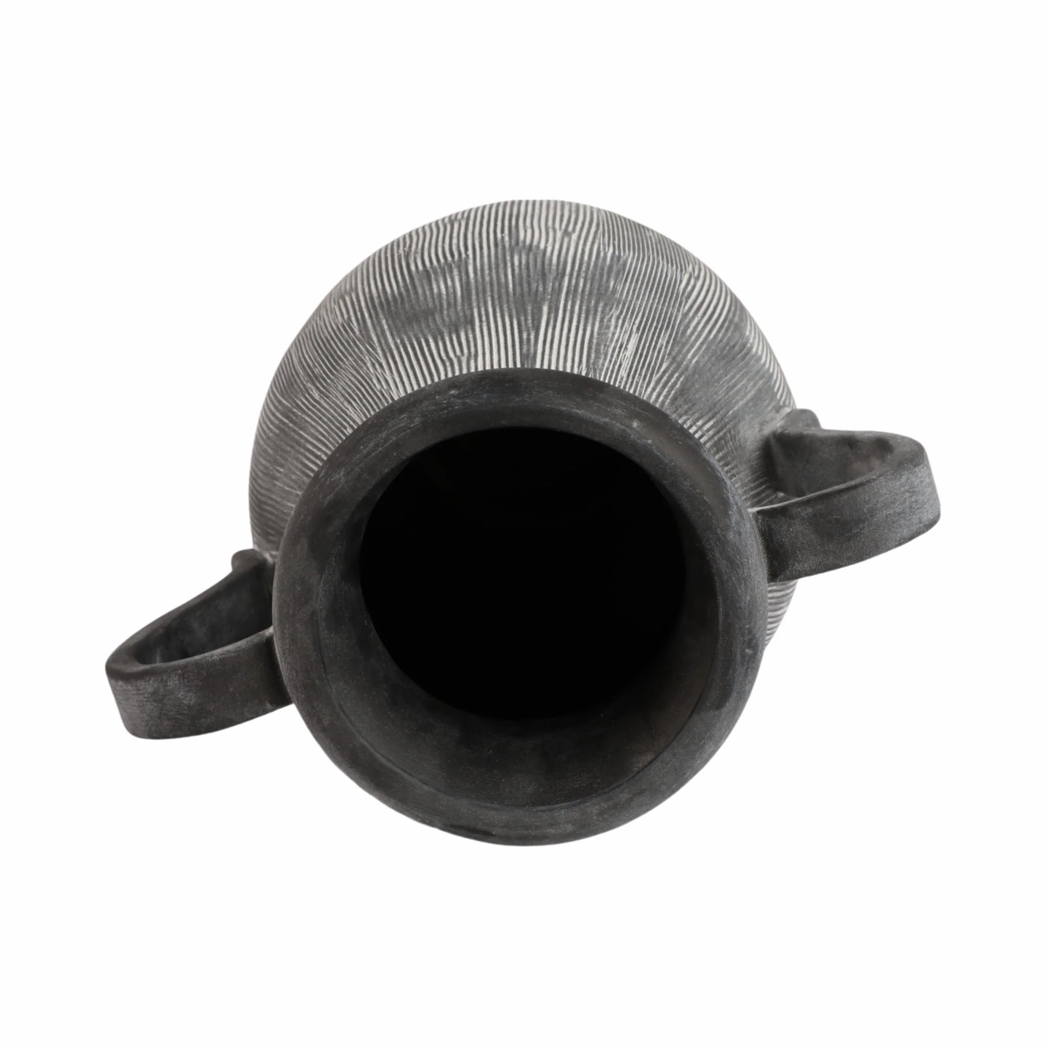 15" Weathered Jug With Handles, Black - Image 6