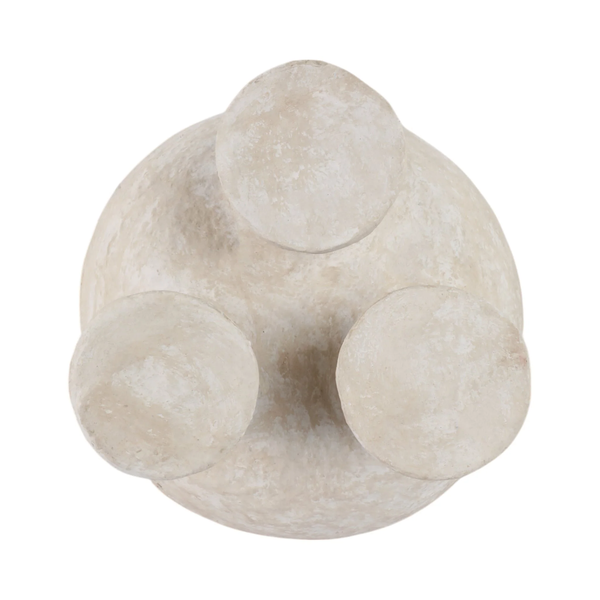 15x10" 3-footed Paper Mache Bowl, White - Image 7