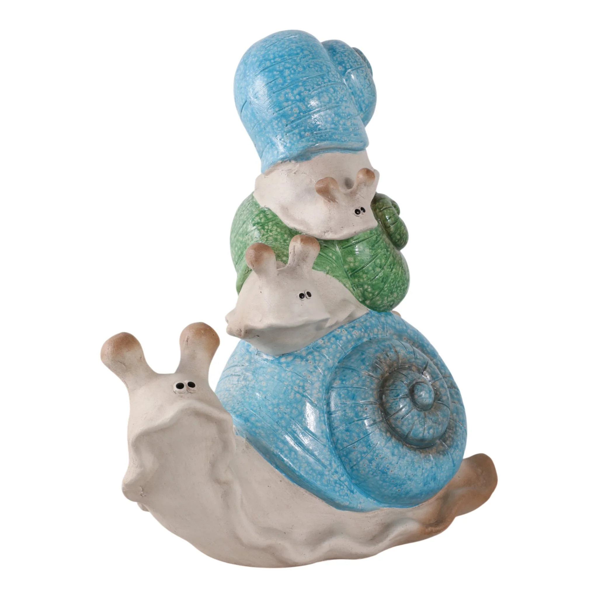 15x14" Stacked Snails With Colored Shells, Ivory M - Image 2