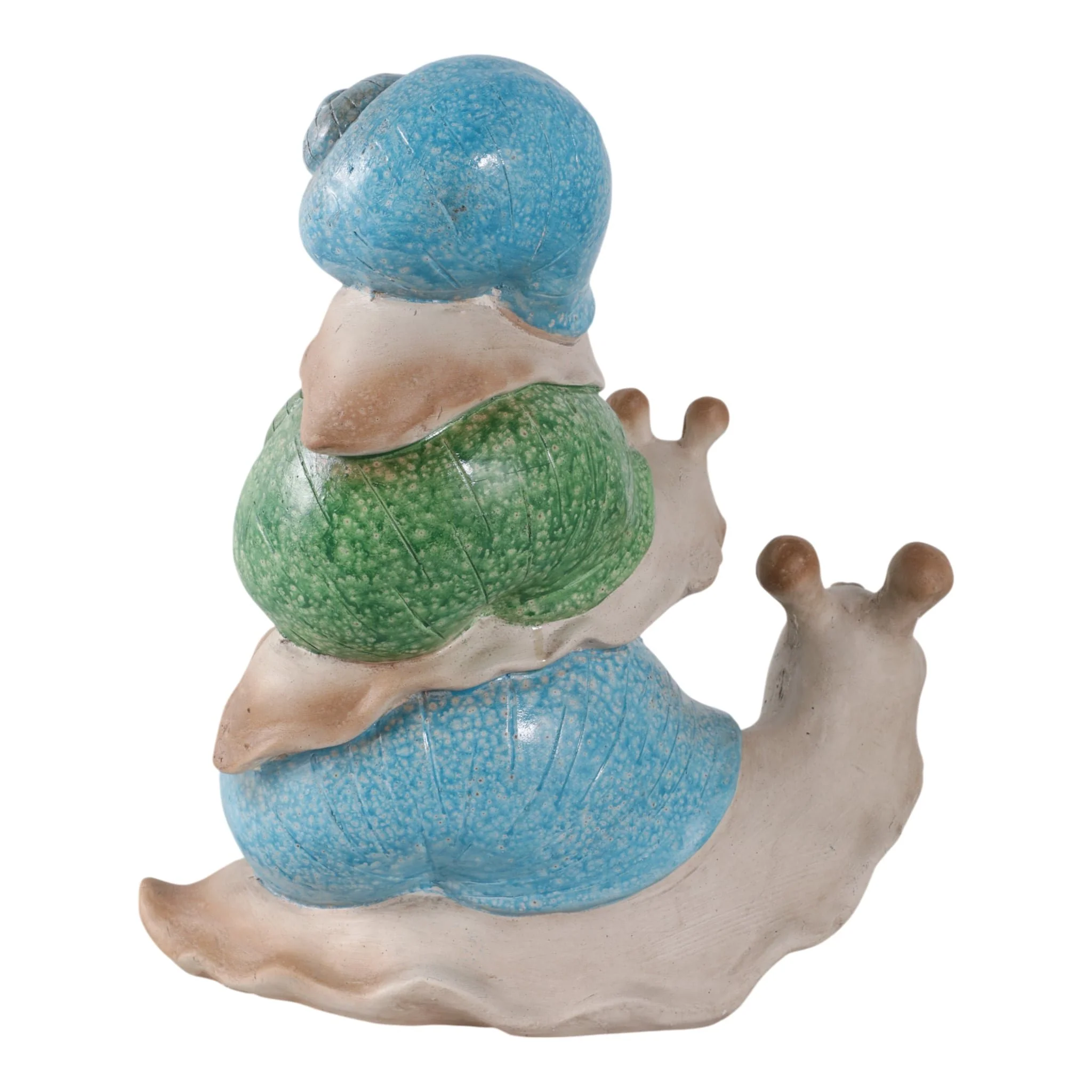 15x14" Stacked Snails With Colored Shells, Ivory M - Image 4