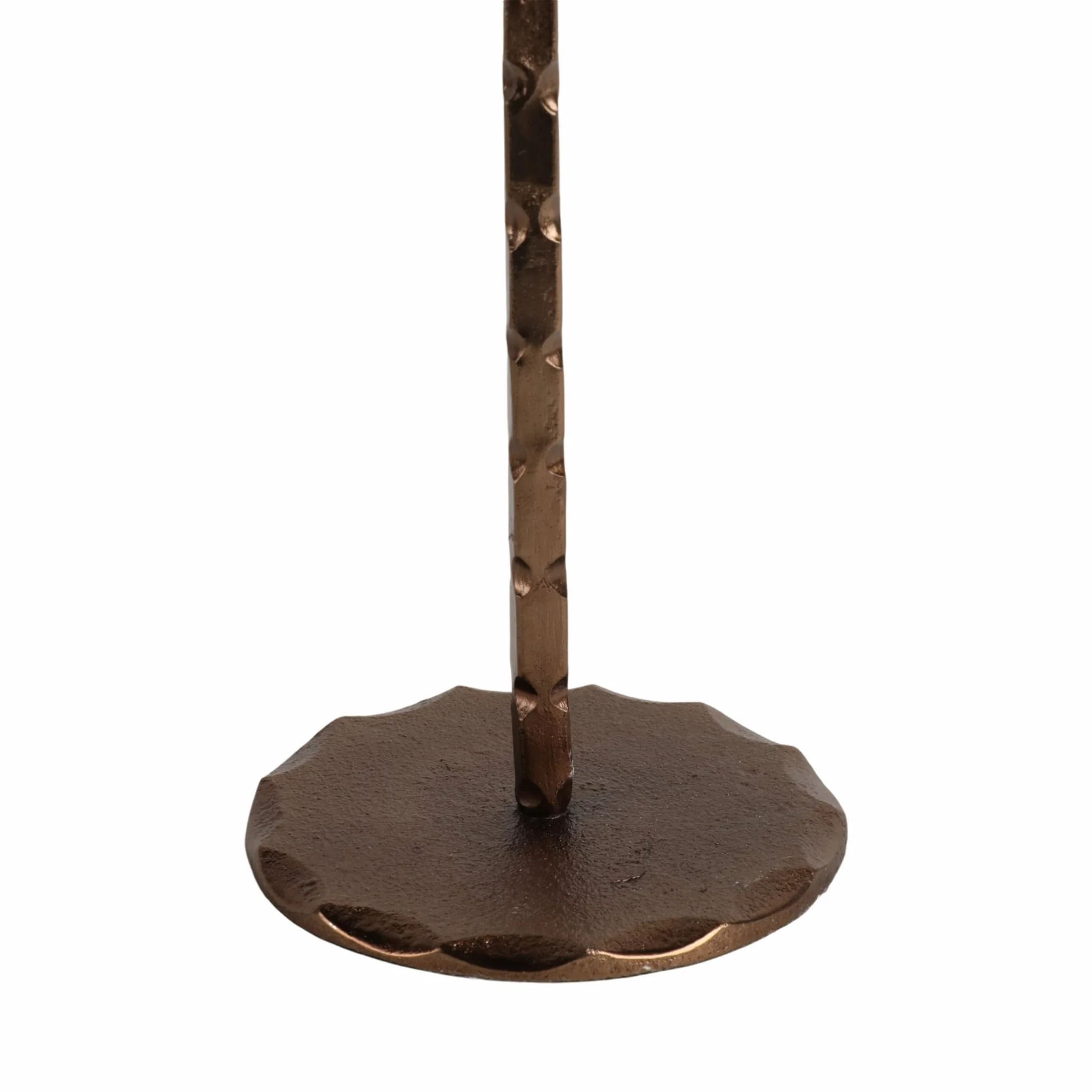 15x5" Forged Cast Iron Taper Holder, Matte Bronze - Image 4