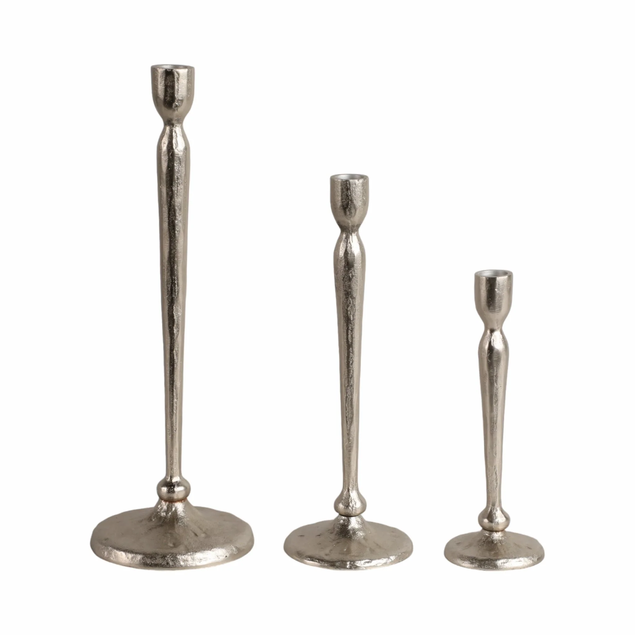 15x5" Traditional Cast Iron Taper Holder, Silver - Image 7
