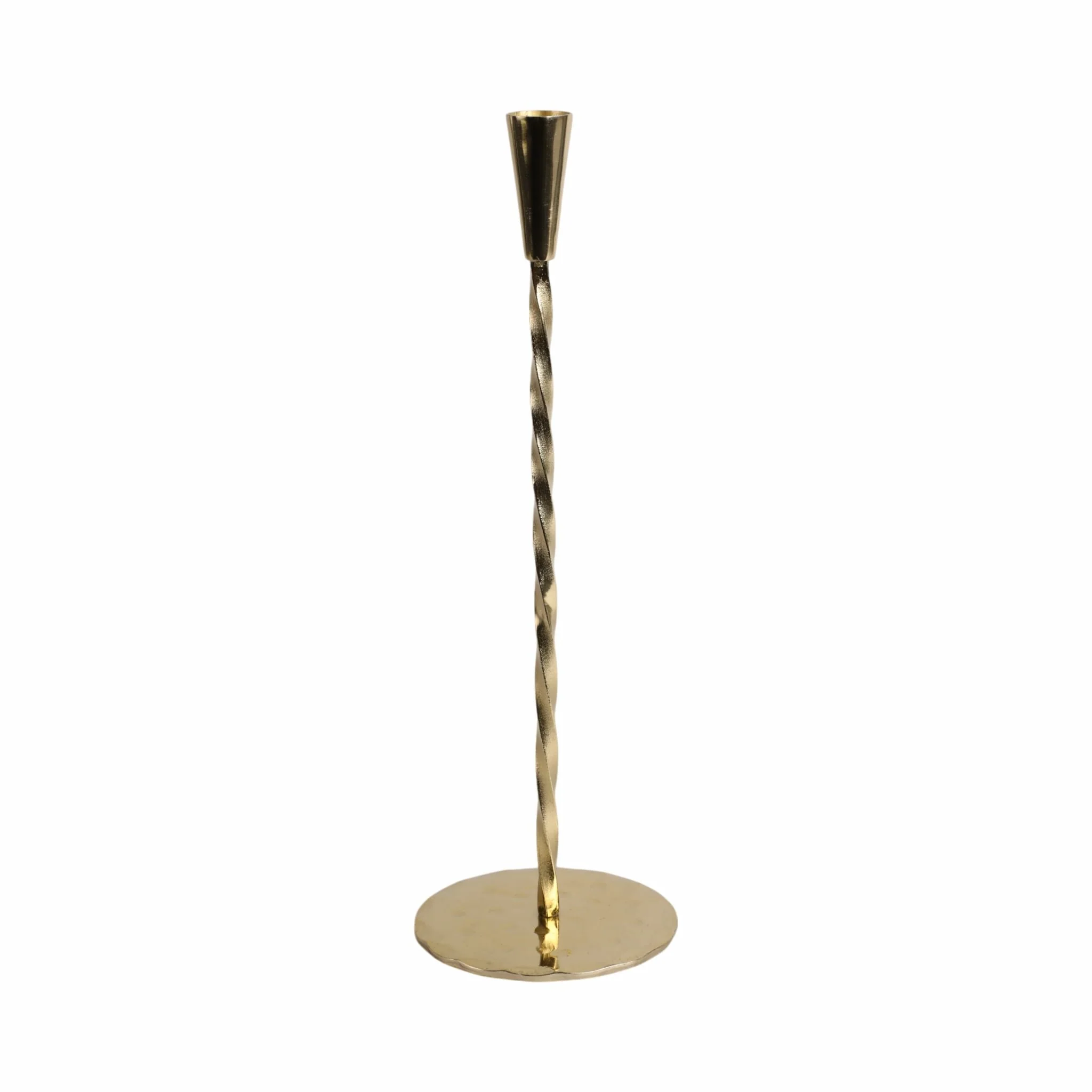 15x5" Twisted Taper Holder, Gold - Image 3