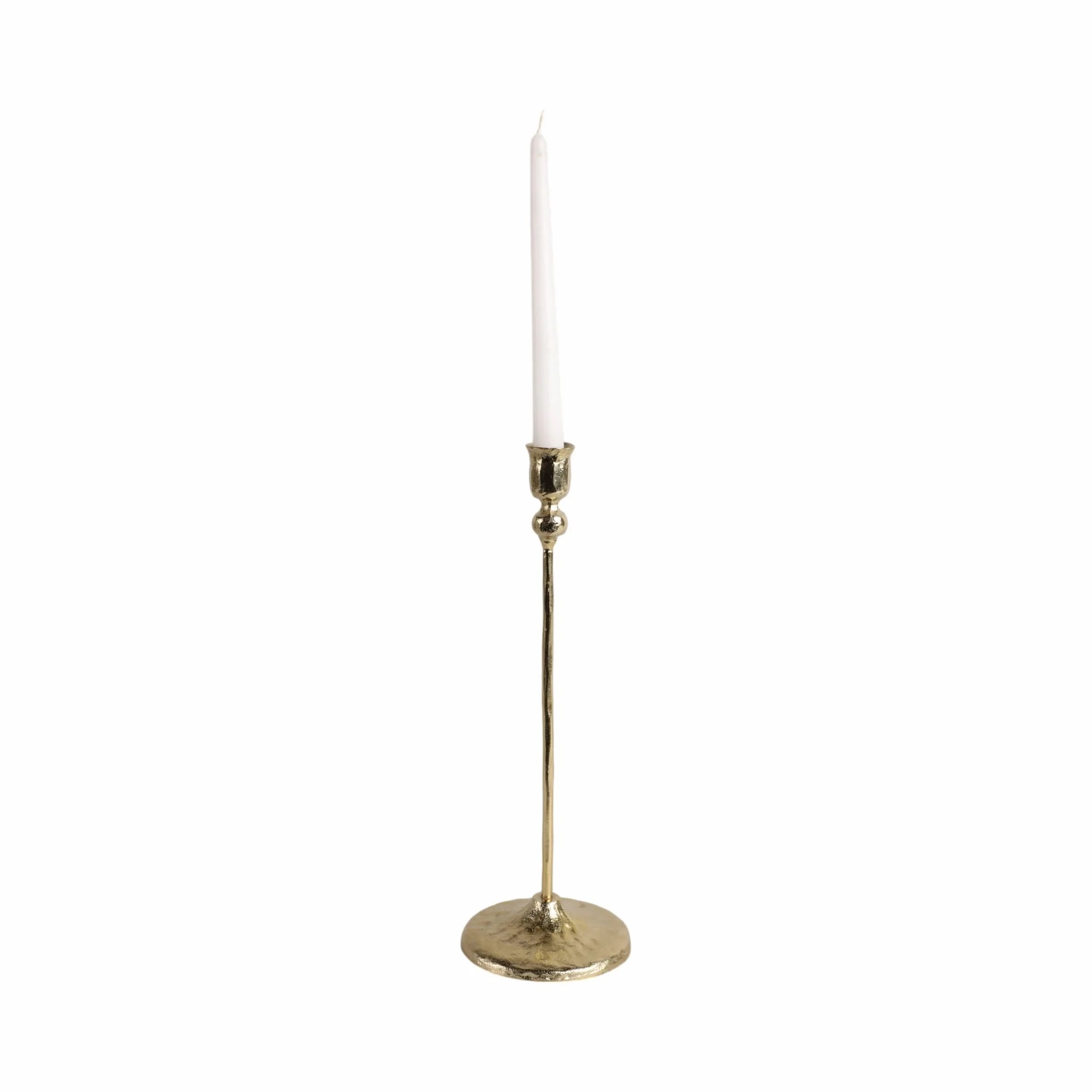 15x5" Vintage Taper Holder, Gold - Image 2