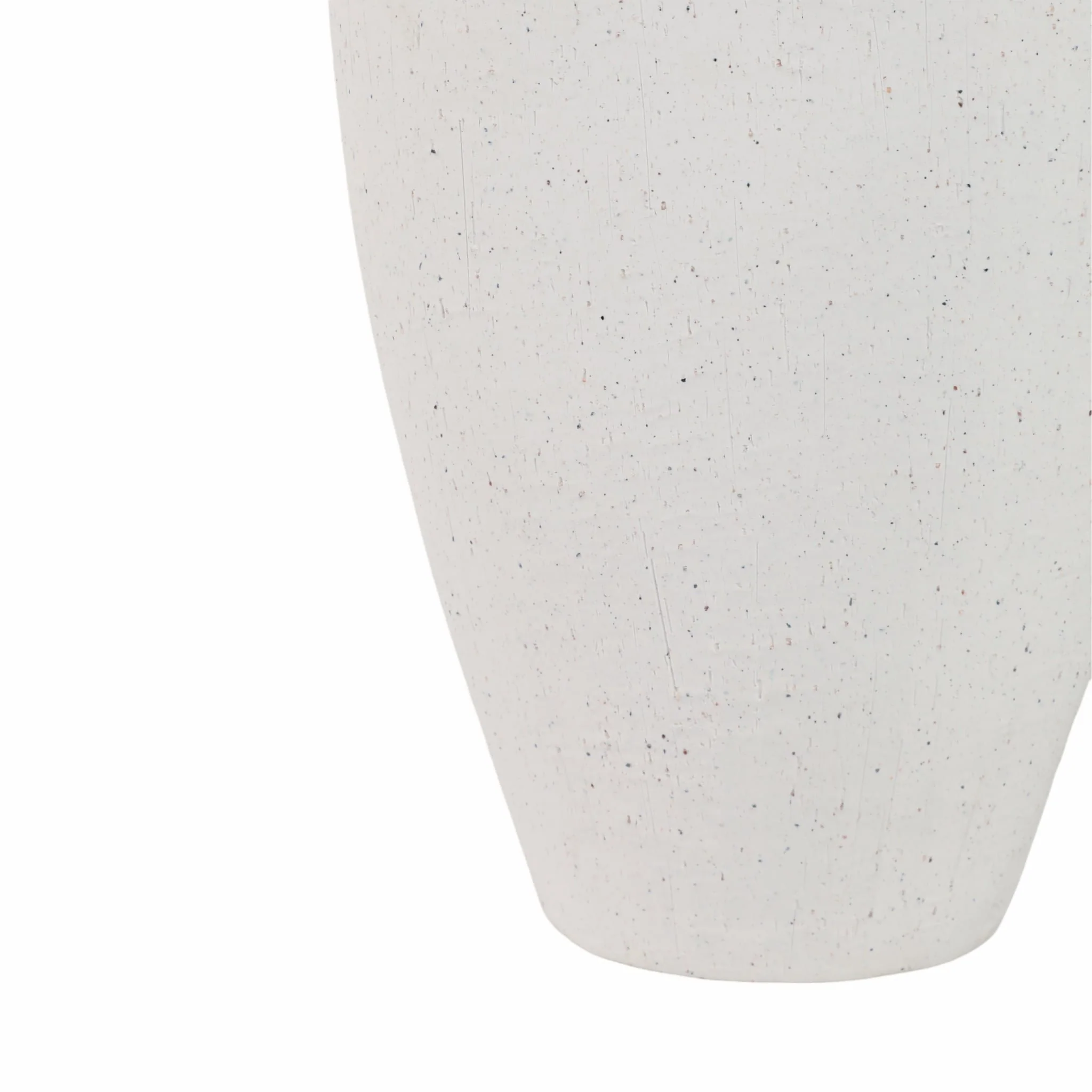 15x8" Textured Organic Vase Reactive Inside, White - Image 5