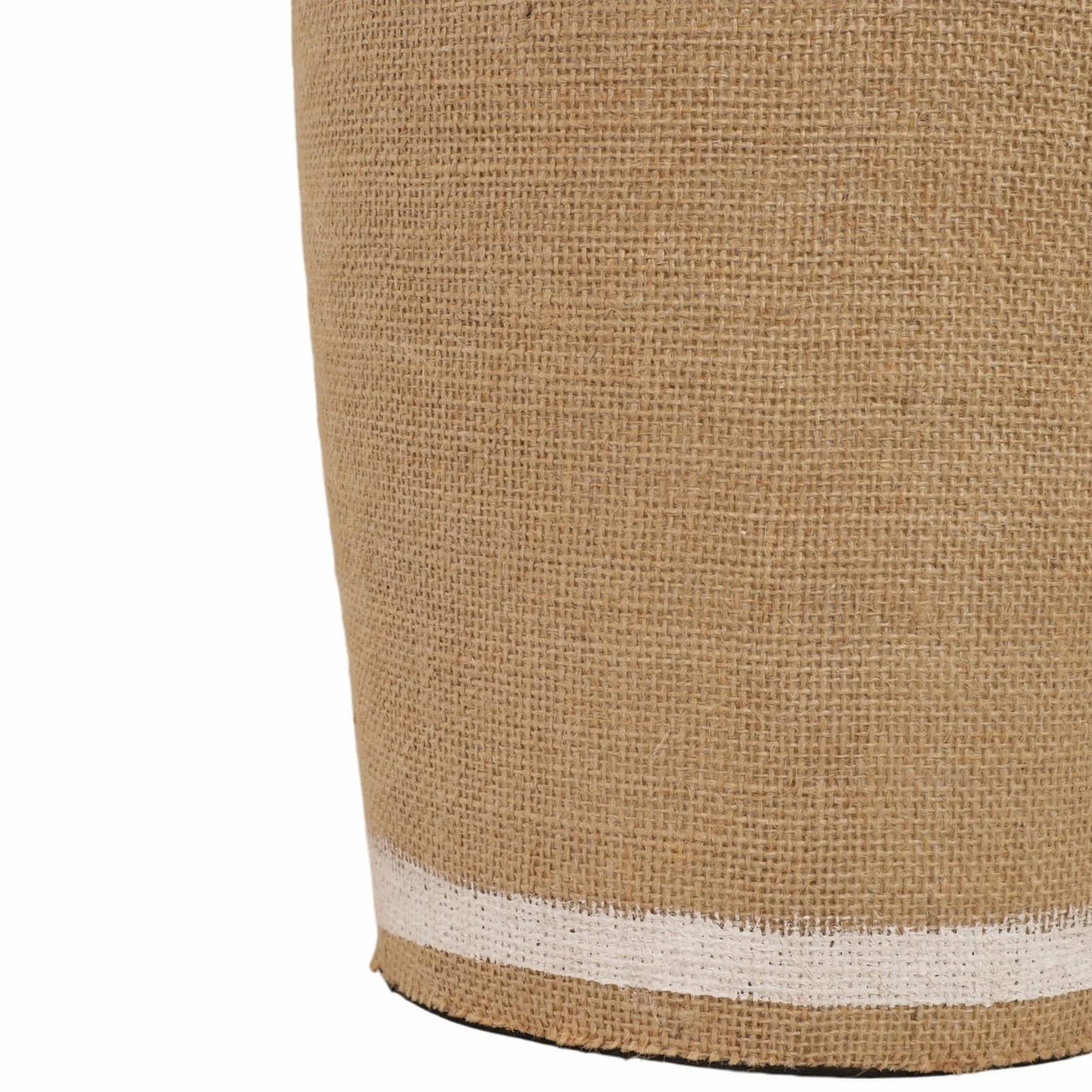 16" Burlap On Terracotta Vase, Ivory/natural - Image 6