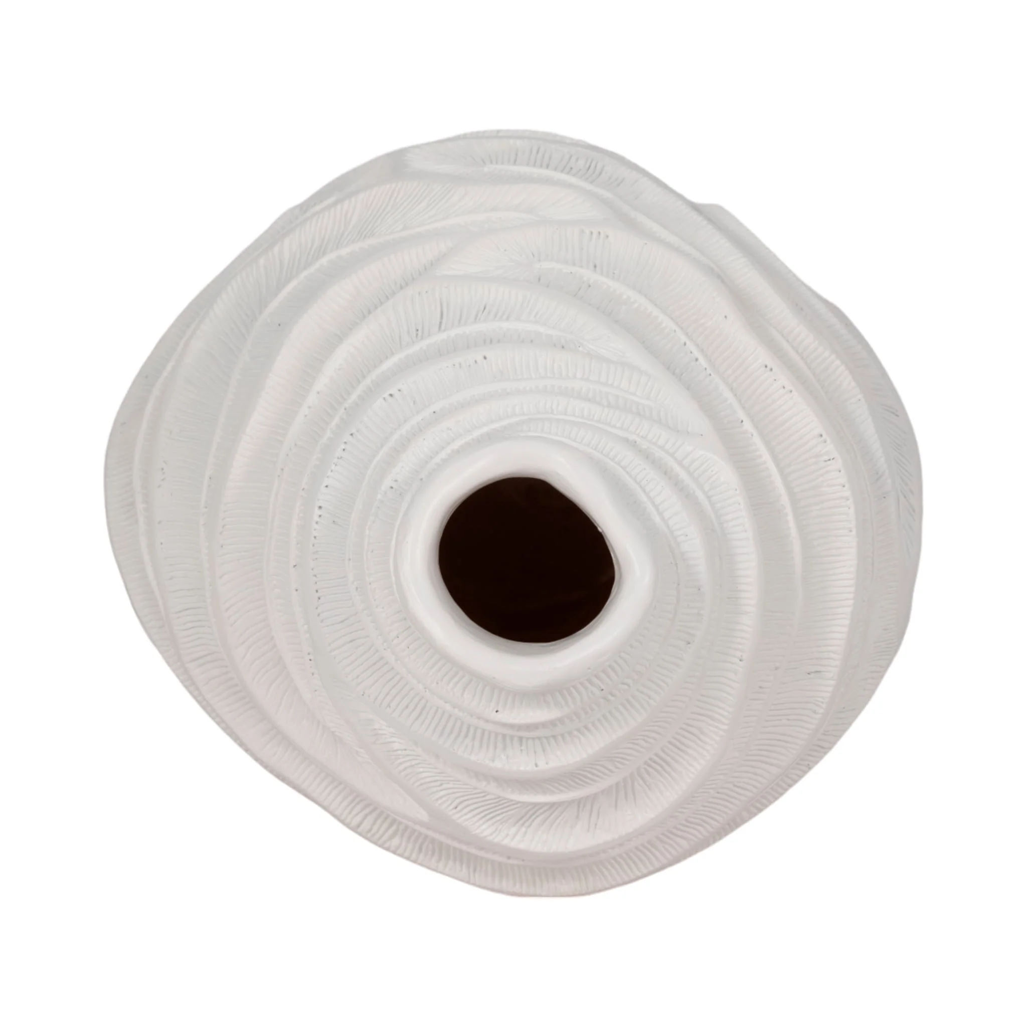 16" Coastal Coral Vase, White - Image 6