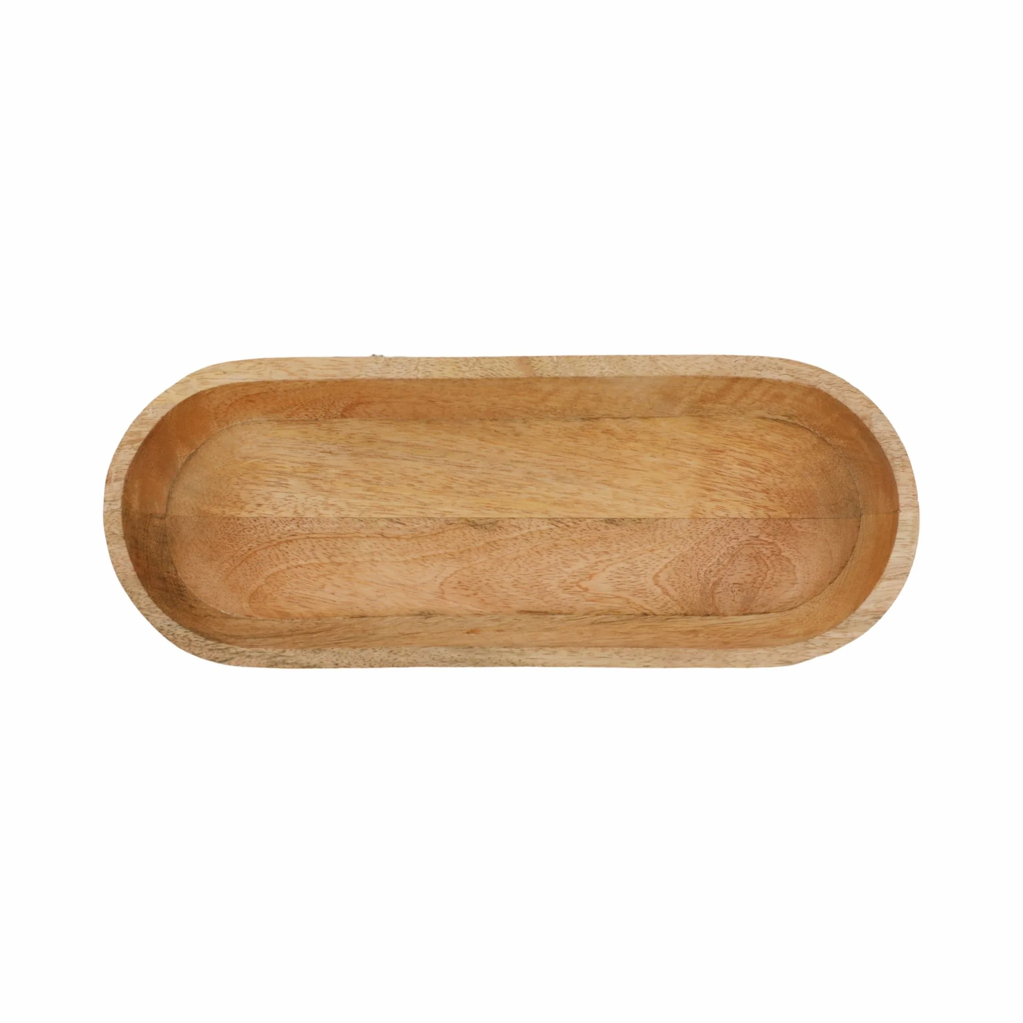 16" Footed Oval Bowl, Nat - Image 7
