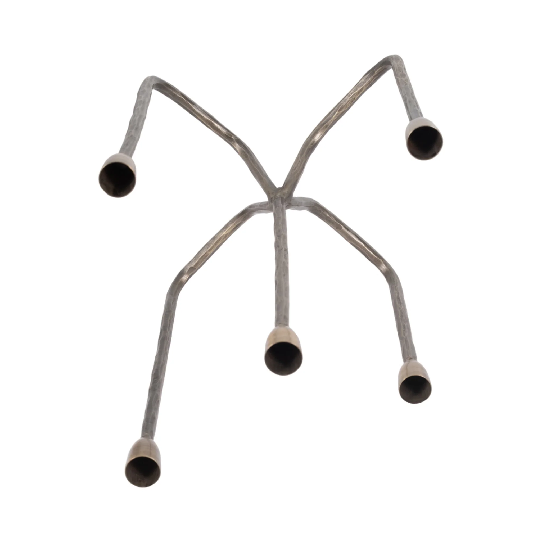 16" Forged 5-taper Candle Holder, Bronze - Image 6