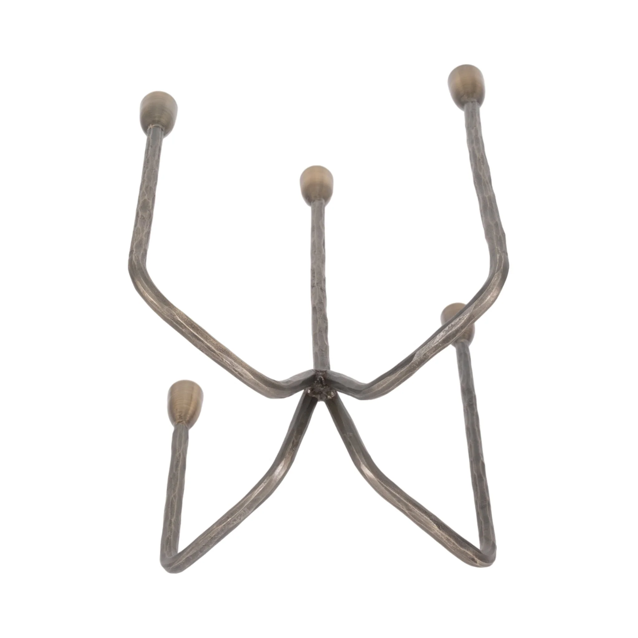 16" Forged 5-taper Candle Holder, Bronze - Image 7