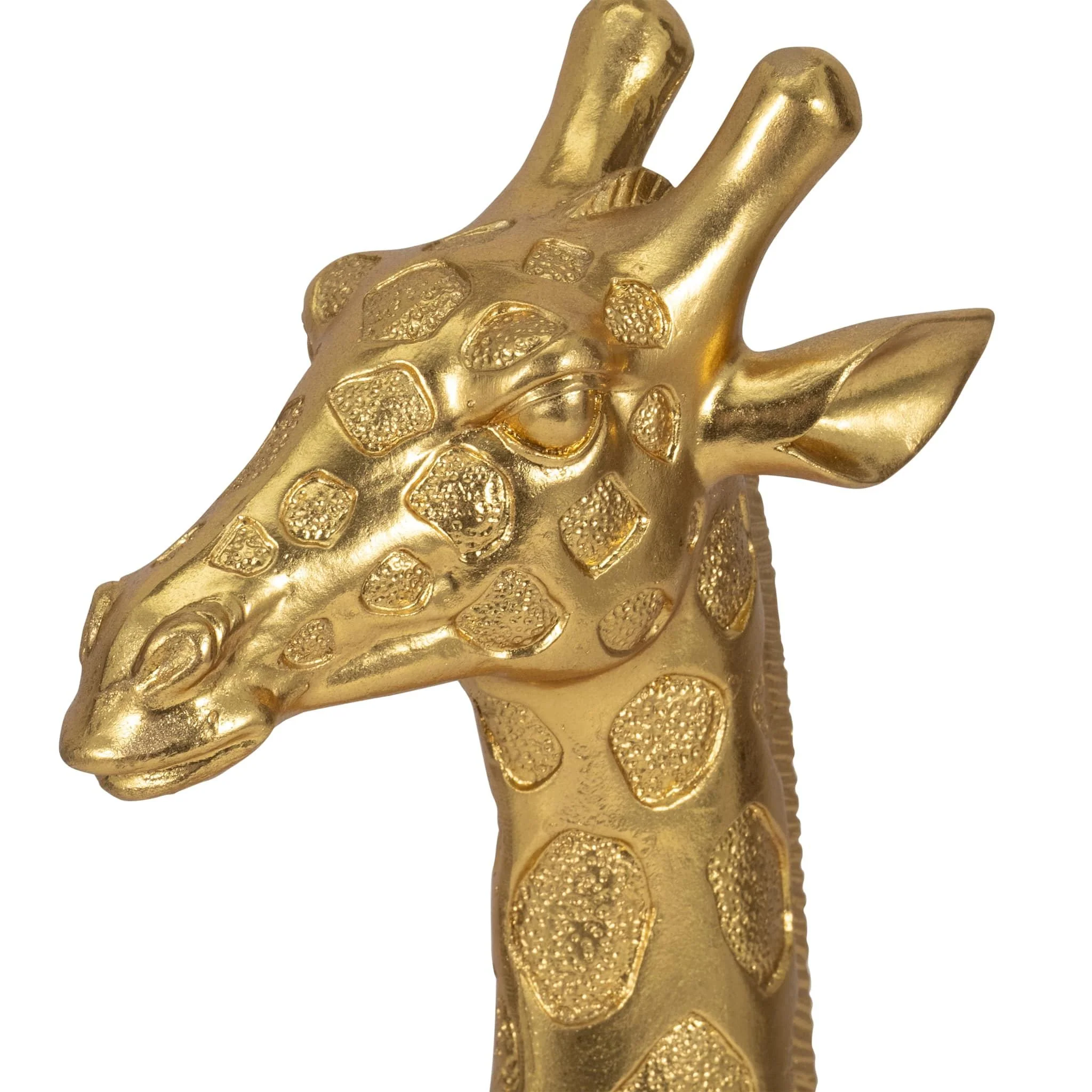 16" Giraffe Head Tabletop Decor, Gold - Image 5