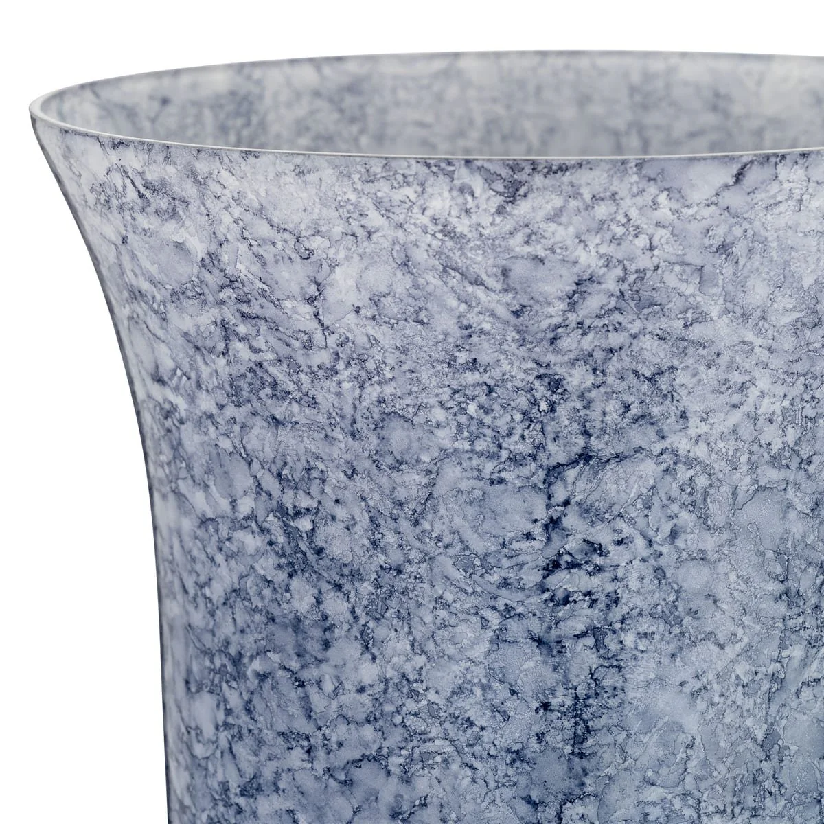 16", Glass Vase W/metal Base, Blue - Image 4