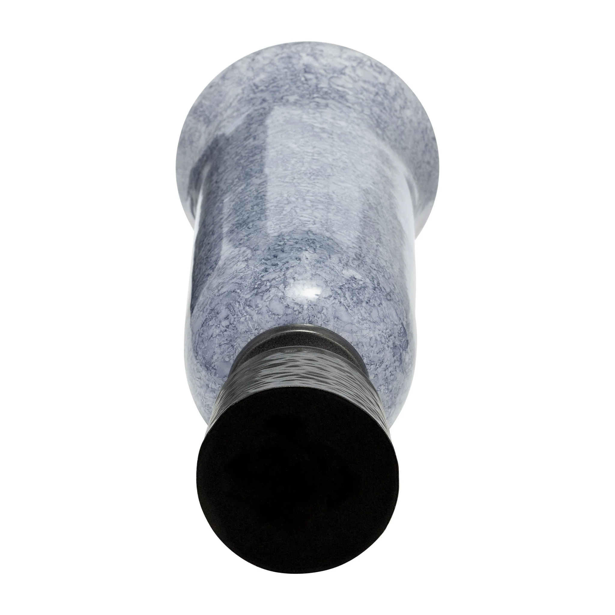 16", Glass Vase W/metal Base, Blue - Image 6