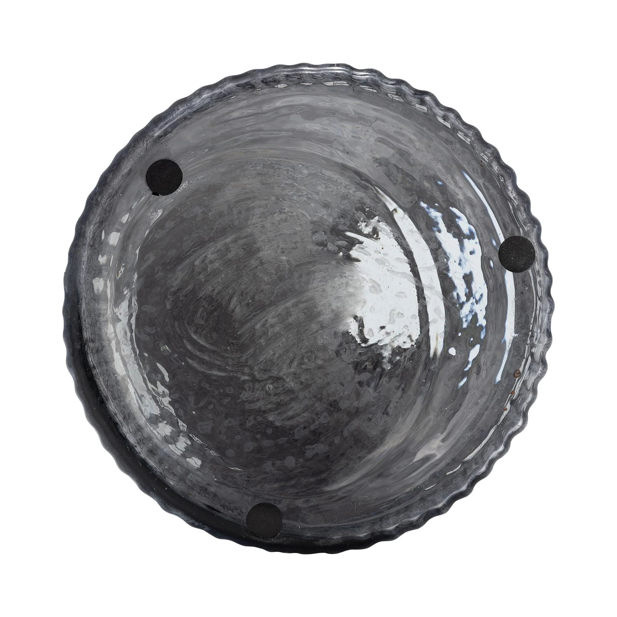 16", Grooved Glass Vase, Blue - Image 5