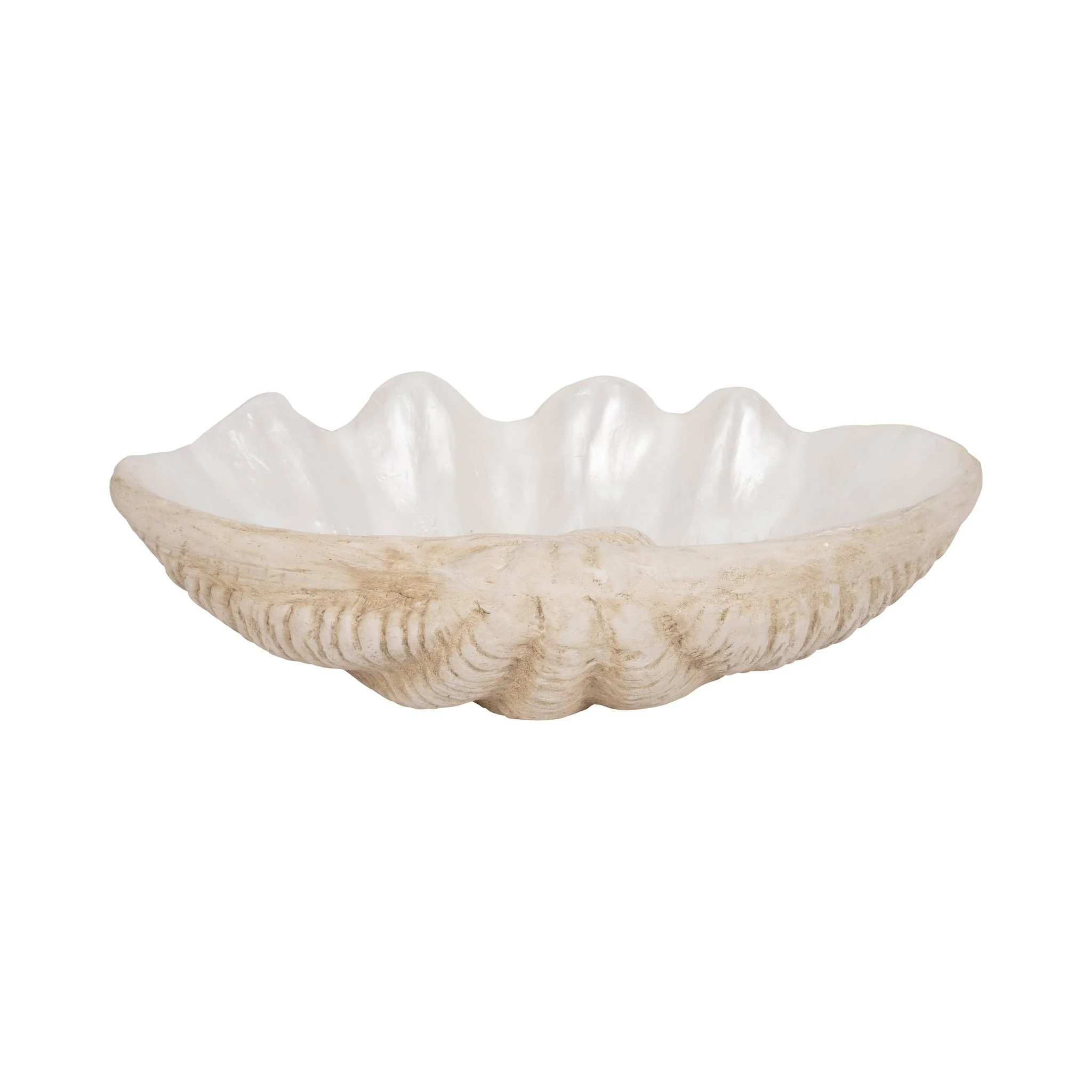 16" Pearlized Shell Bowl, Ivory - Image 4