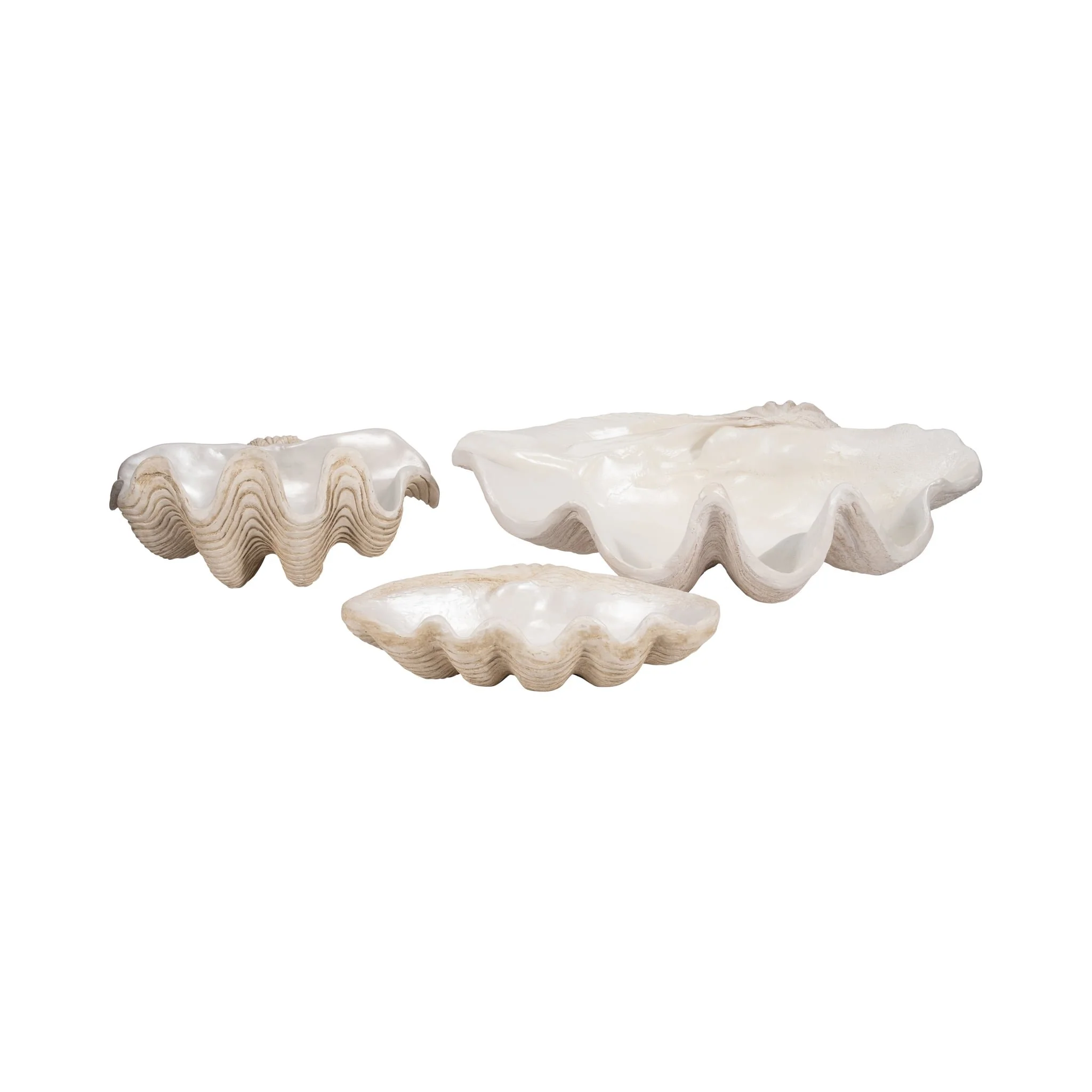 16" Pearlized Shell Bowl, Ivory - Image 8