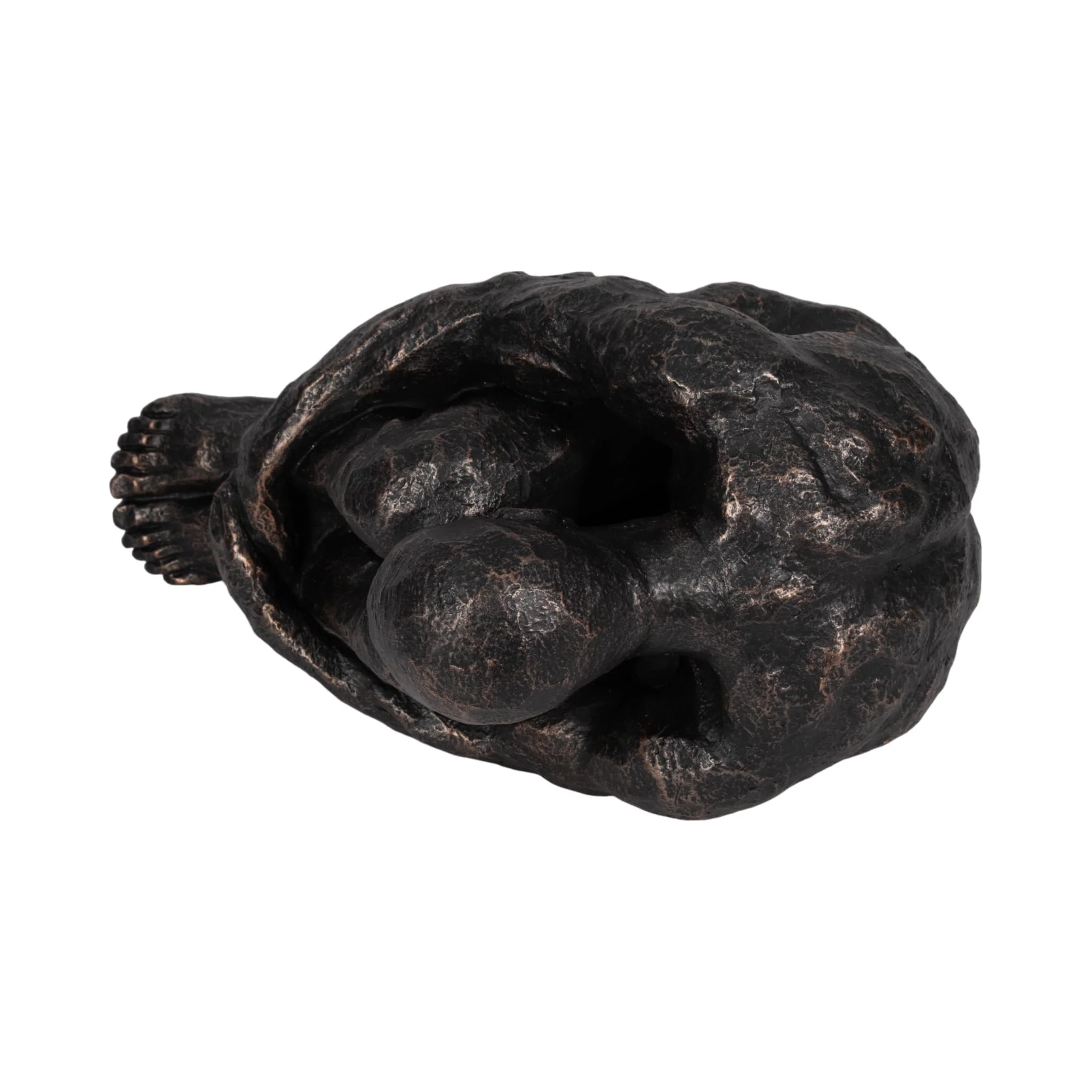 16" Sitting Man, Bronze - Image 6