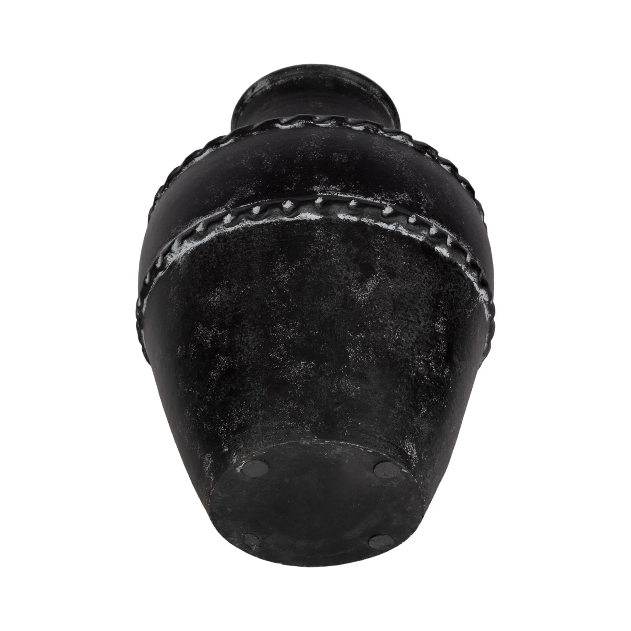 16" Traditional Terracotta Vase, Black - Image 6