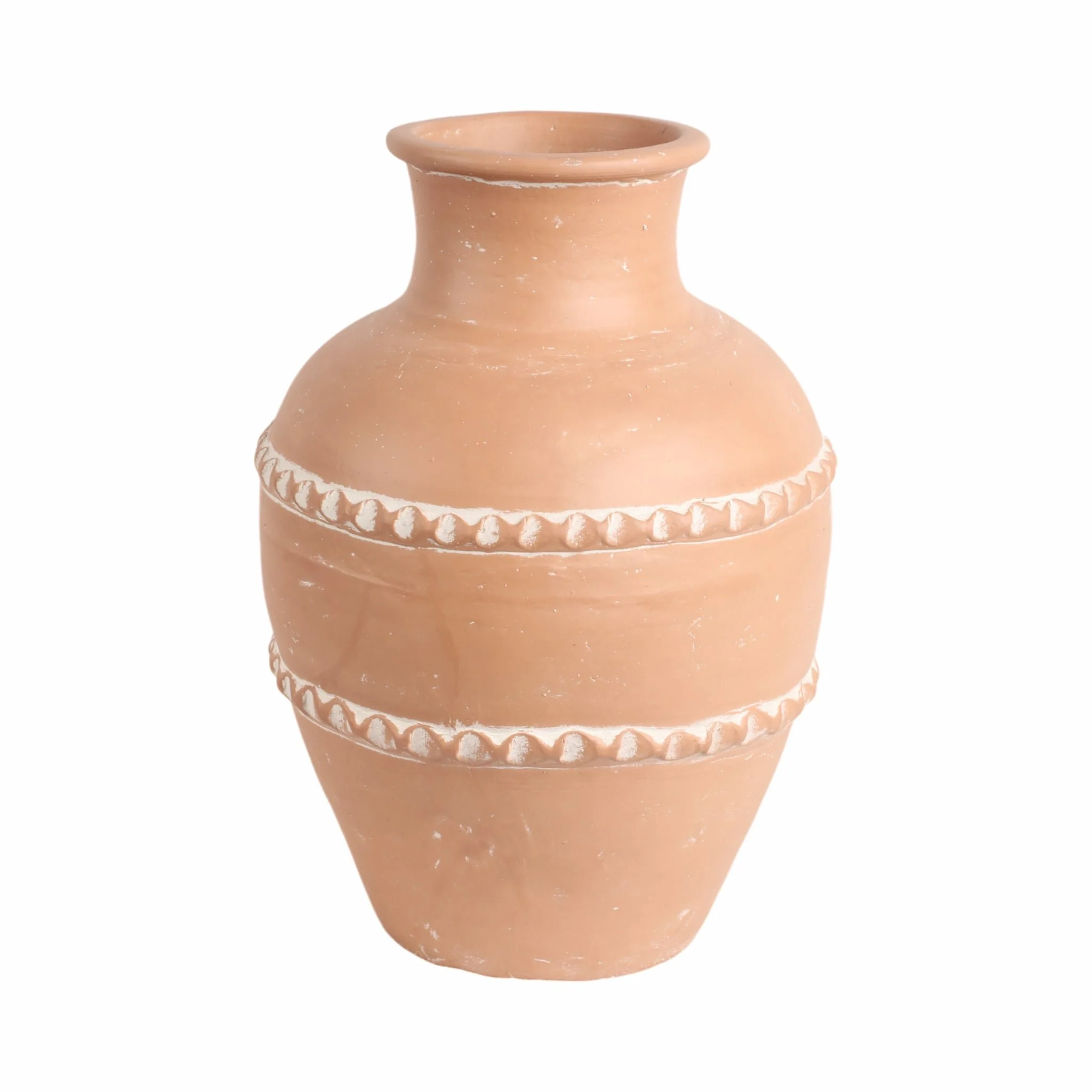 16" Traditional Terracotta Vase, Terracotta - Image 3