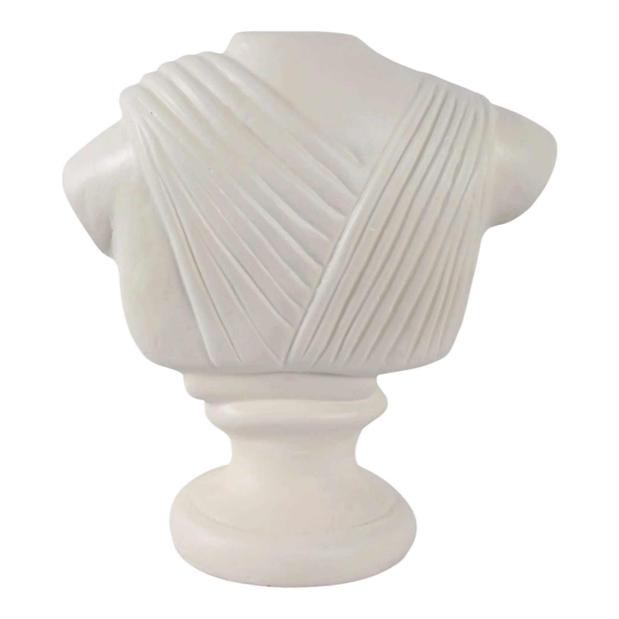 16x15" Paper Mache Bust, Ivory - Image 4