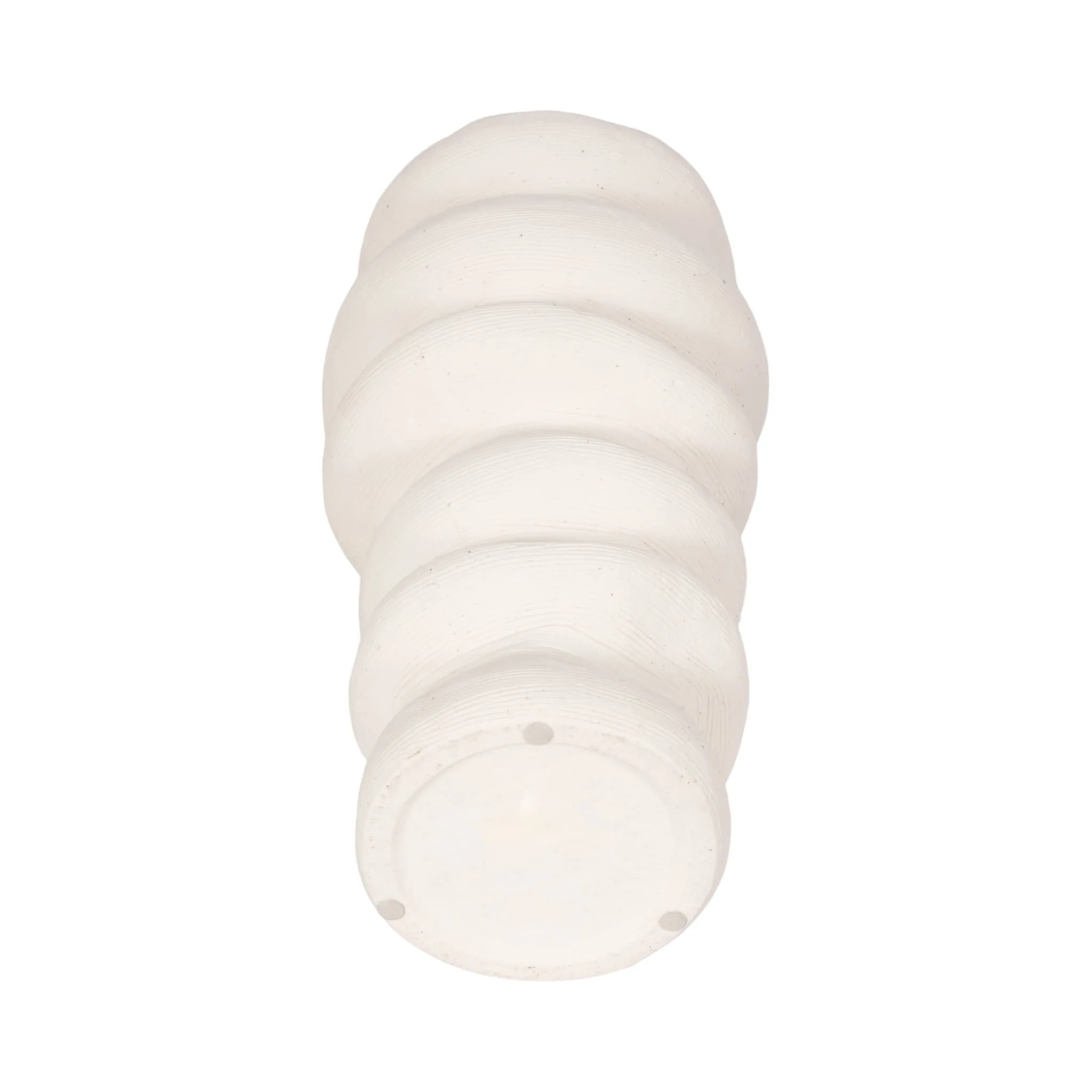 16x8" Hand Scribed Cairn Vase, White - Image 6