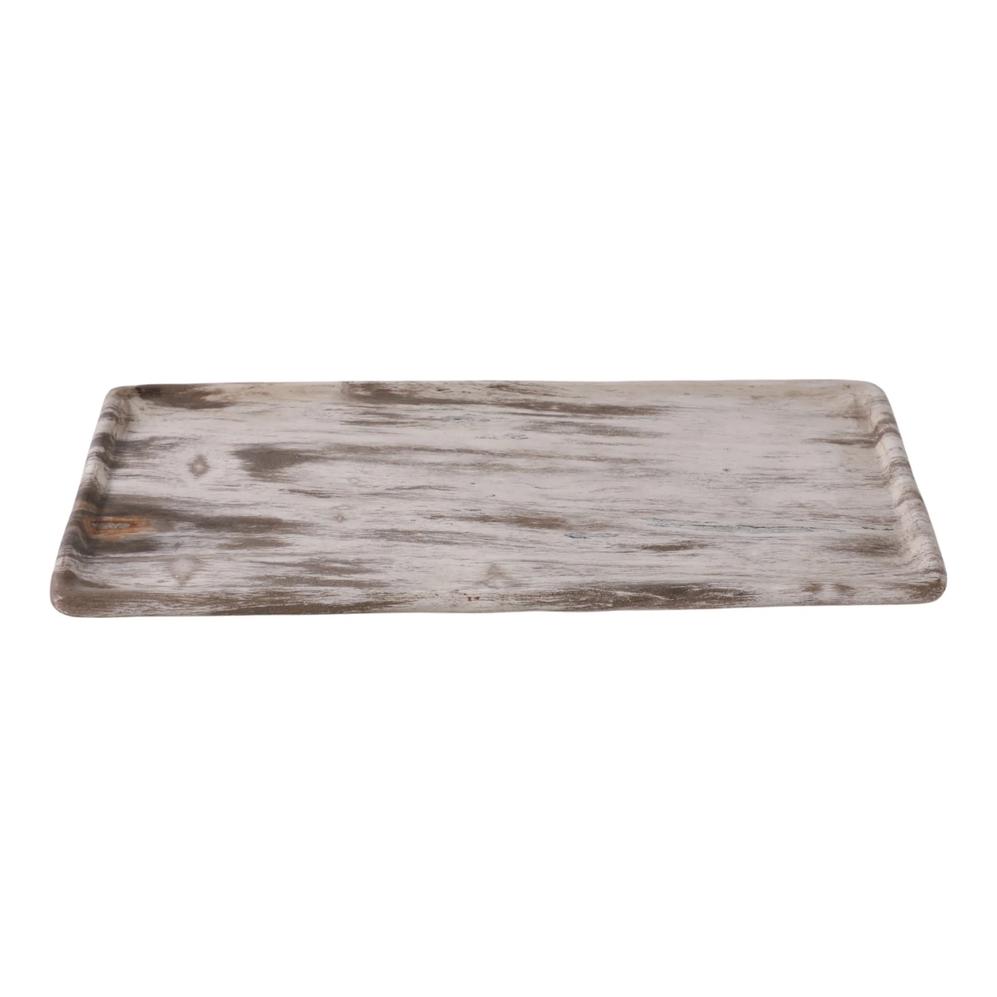 16x8" Petrified Wood Tray, Ivory - Image 5