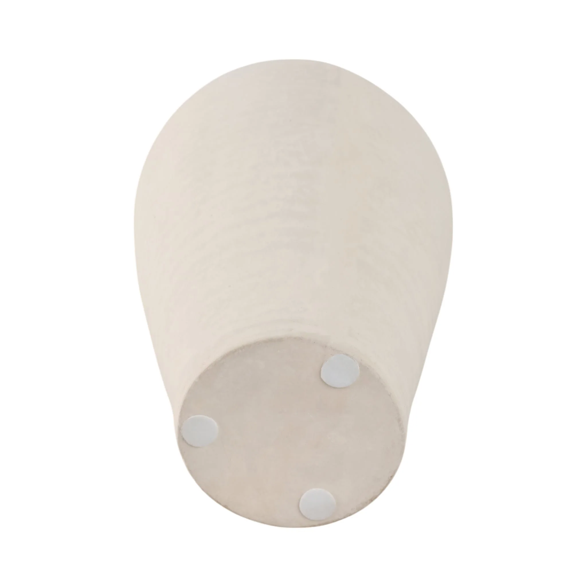 16x9" Paper Mache Ribbed Floor Vase, Ivory - Image 7