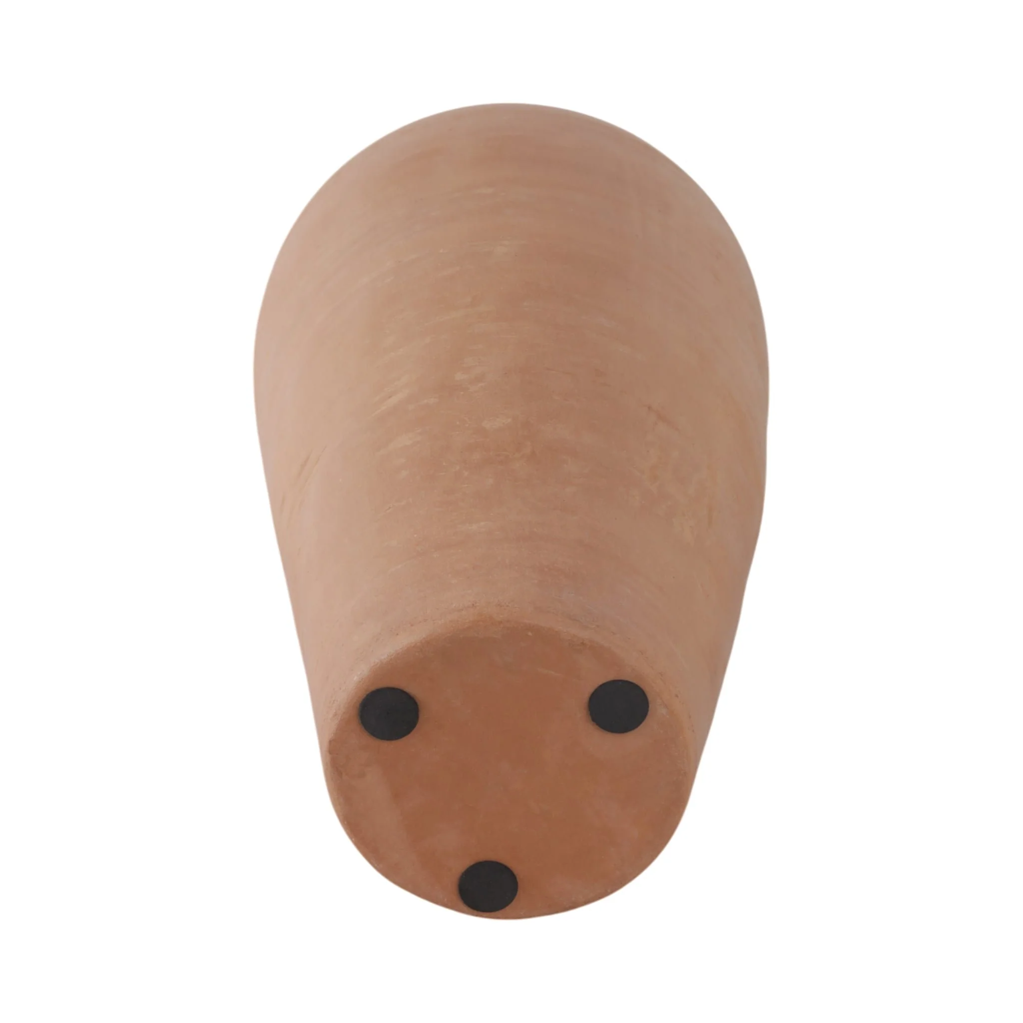 16x9" Terracotta Ribbed Floor Vase, Natural - Image 7