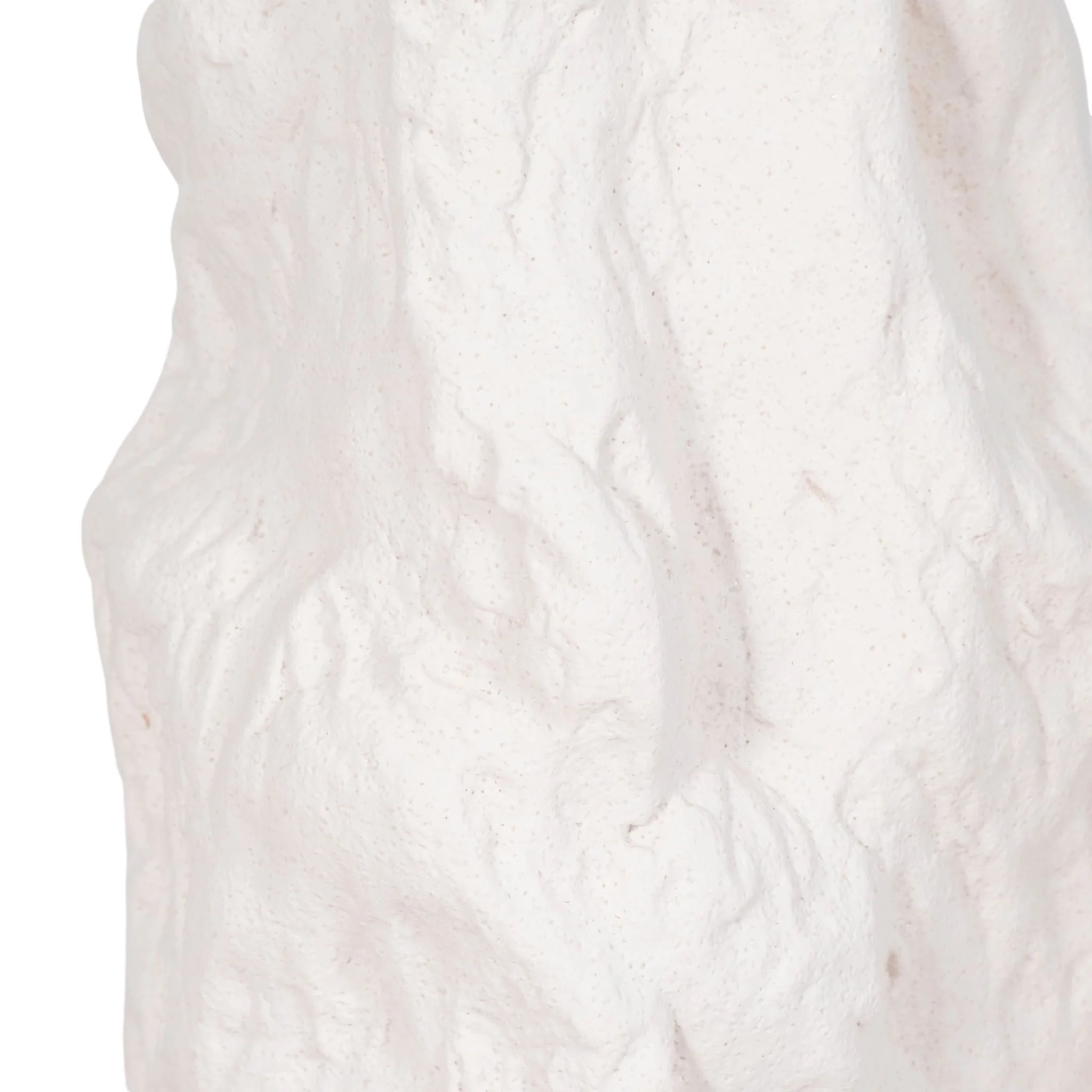 17" Jagged Textured Vase, White - Image 5
