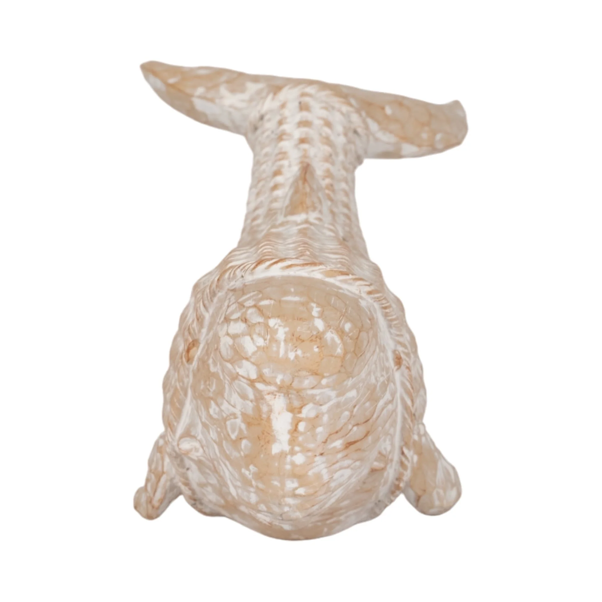 17" Resin Wicker Beluga Whale, White - Image 3