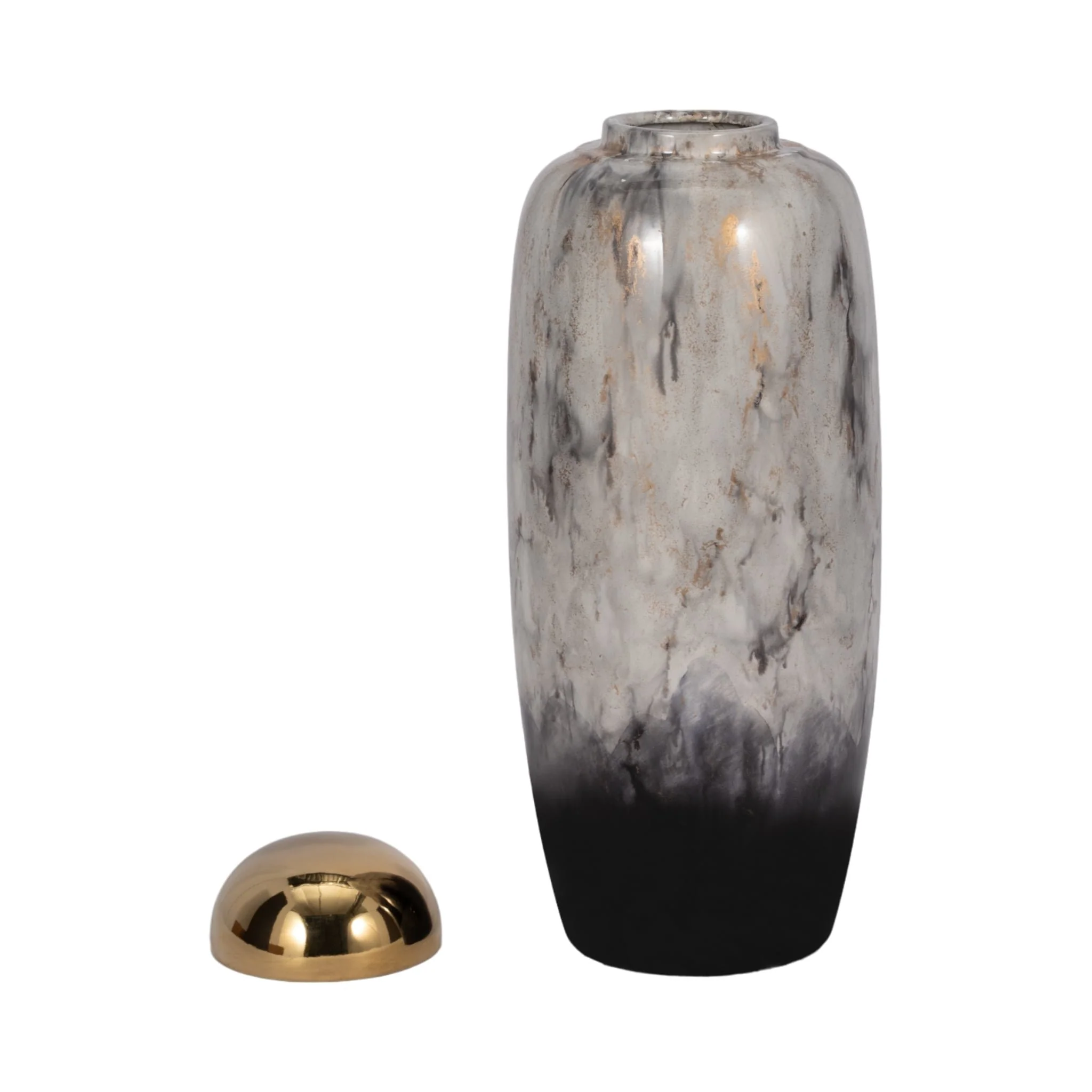 17"h Urn W/ Gold Lid, Multi - Image 4