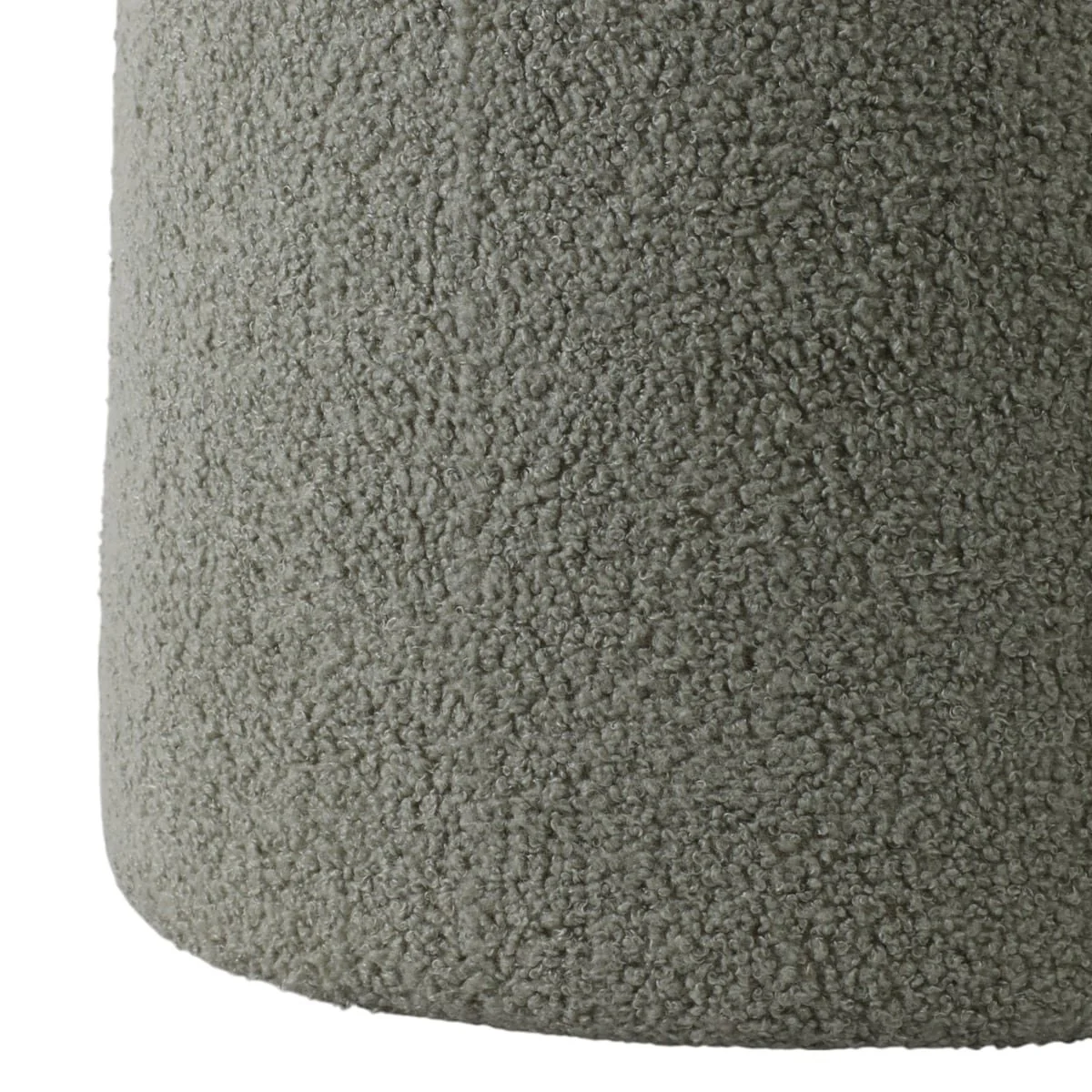 17x17" Mushroom Boucle Ottoman, Green - Image 5