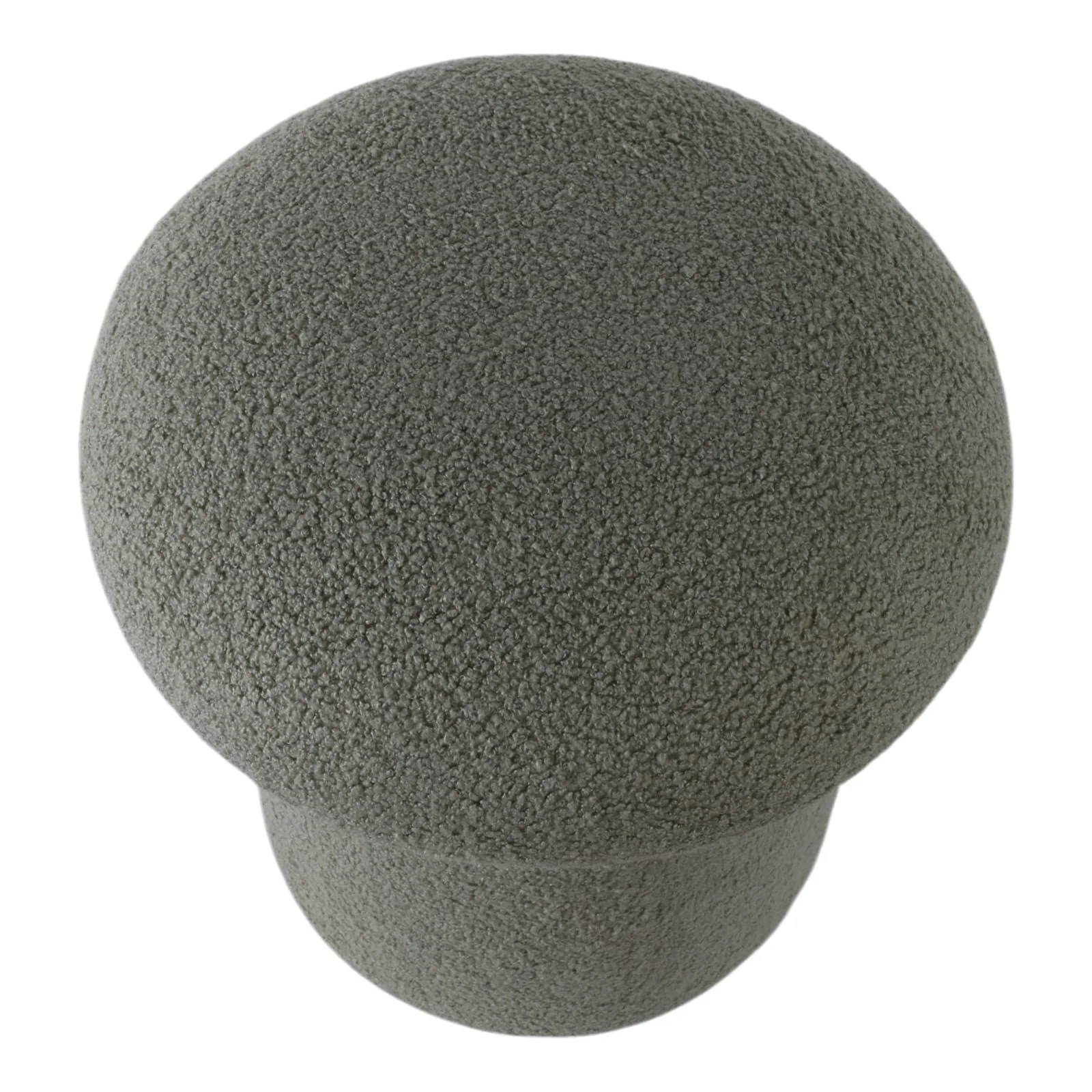 17x17" Mushroom Boucle Ottoman, Green - Image 7