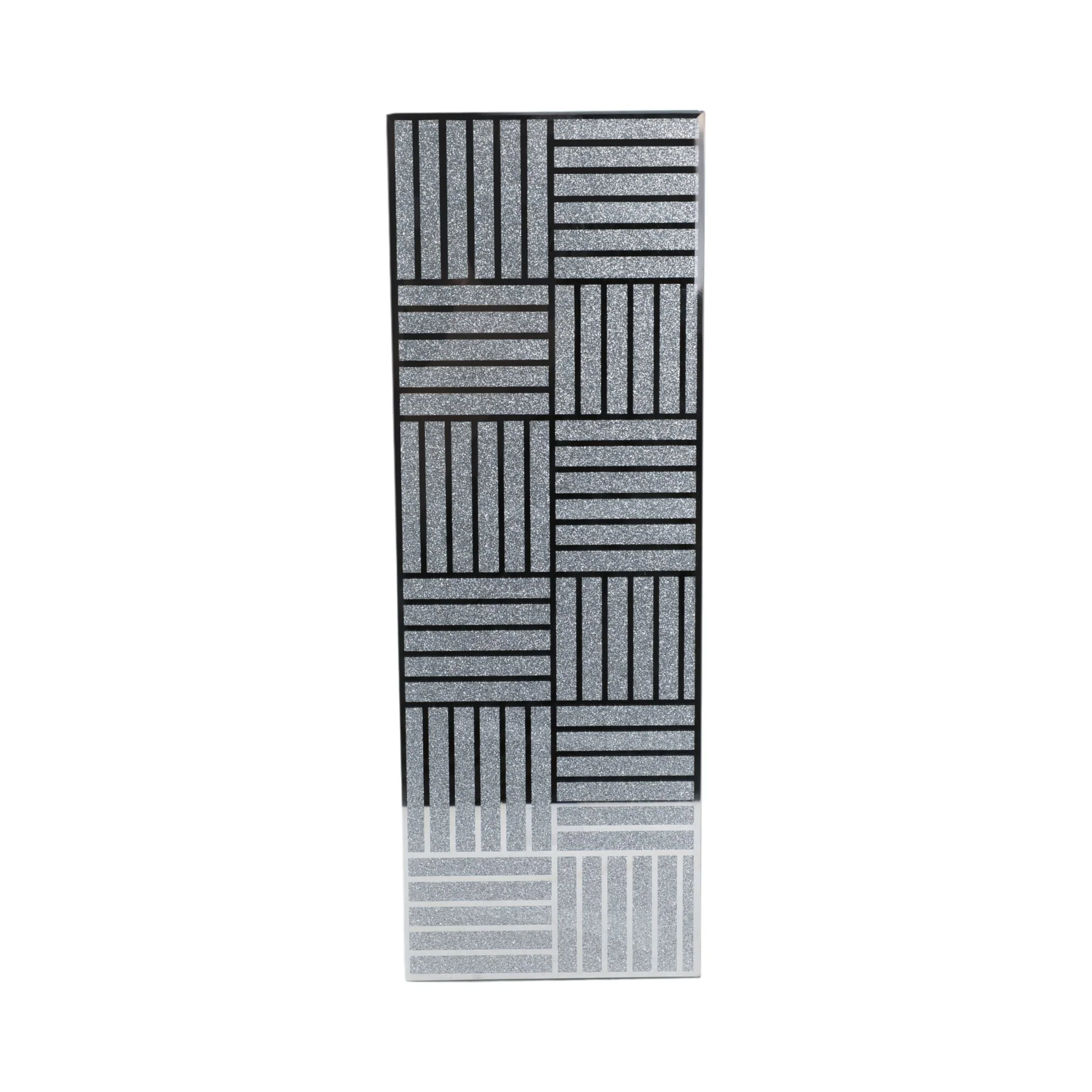 17x6" Dashes Glass Box, Silver - Image 3