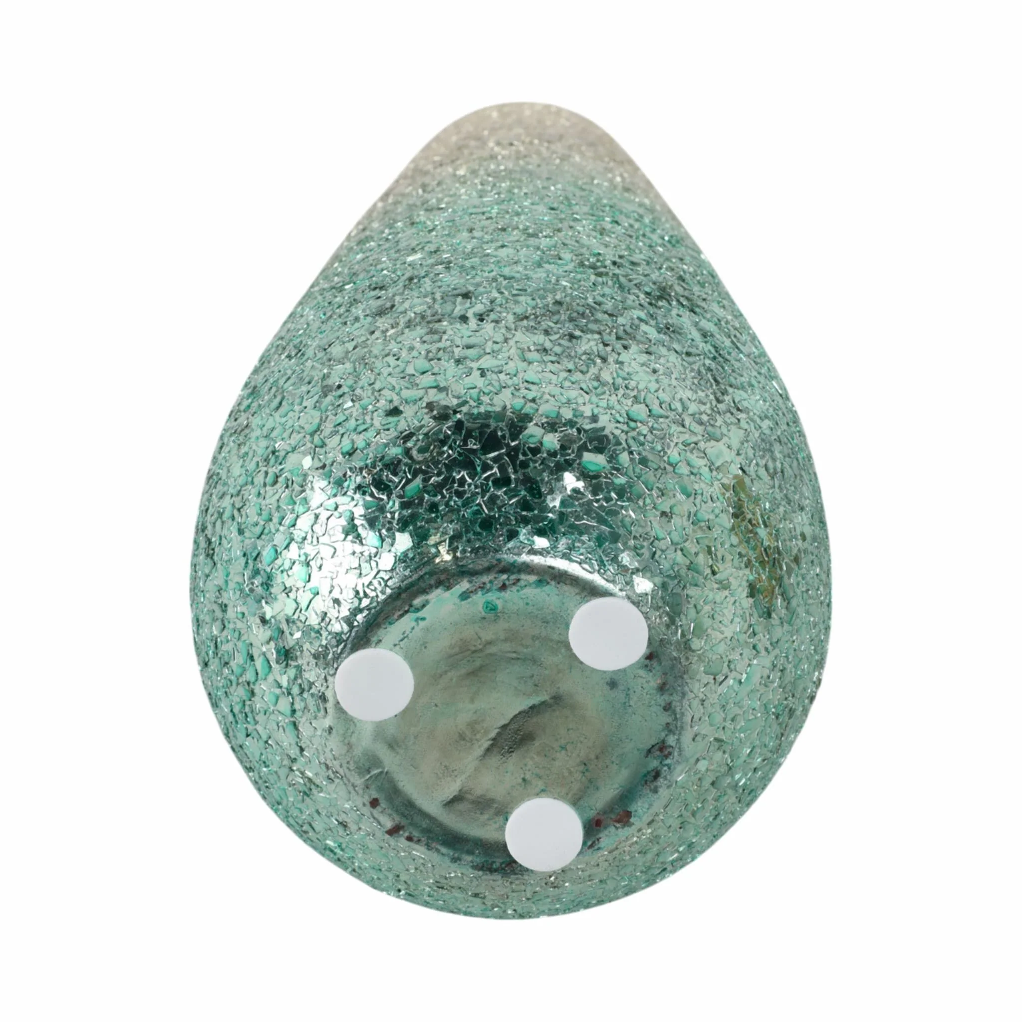 18" Crackled Vase, Green Ombre - Image 7