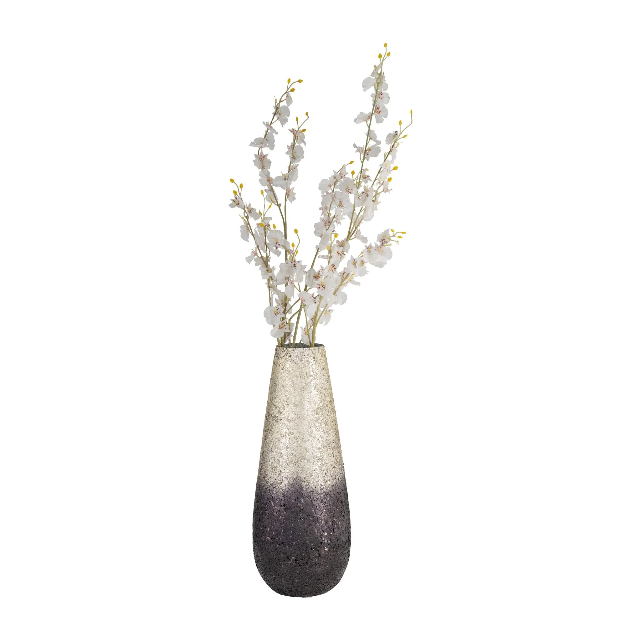18" Crackled Vase, Plum Ombre - Image 3