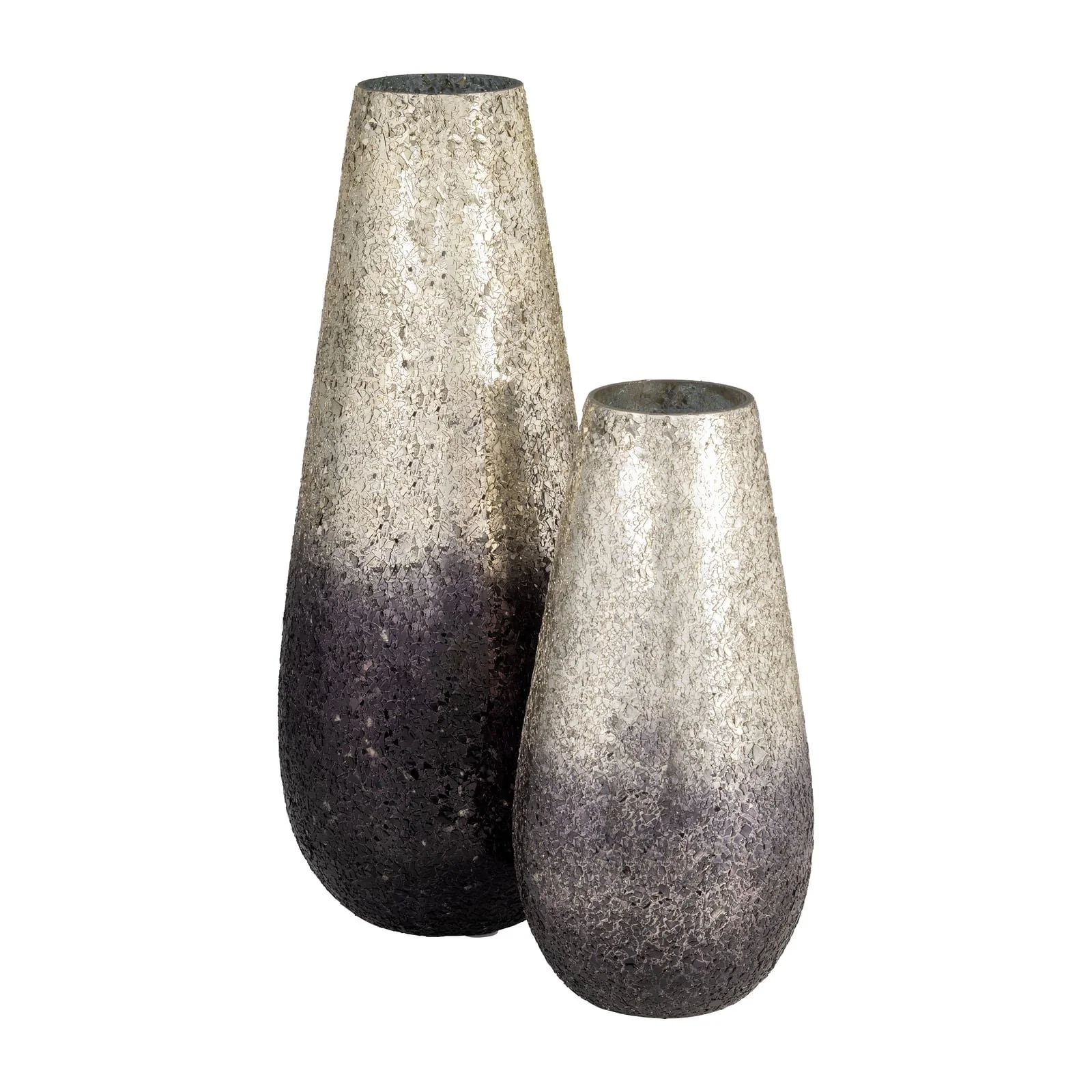 18" Crackled Vase, Plum Ombre - Image 7