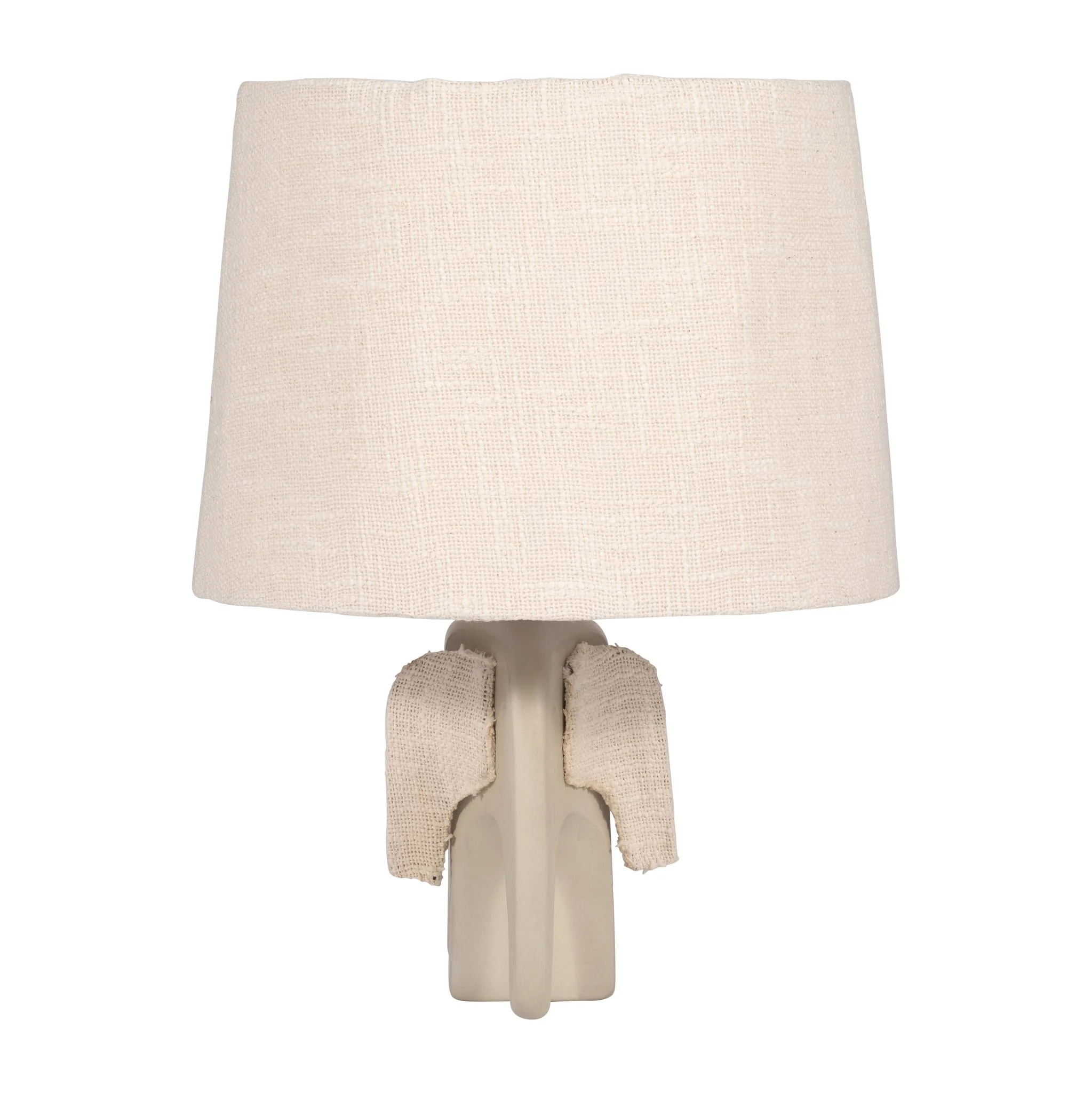 18" Ecomix Elephant Lamp, Beige - Image 4