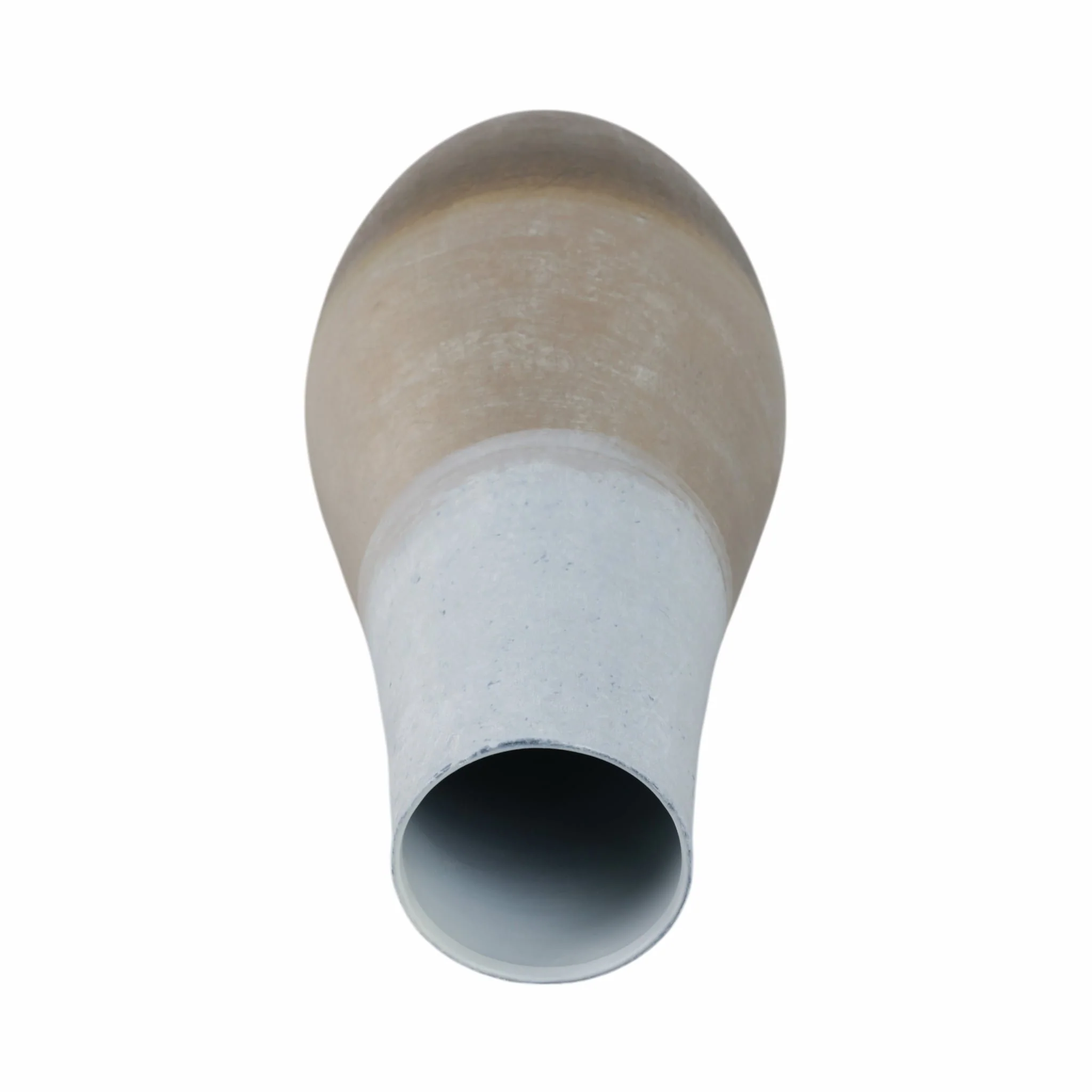 18" Gold Ombre Metal Hourglass Vase, White/gold - Image 6