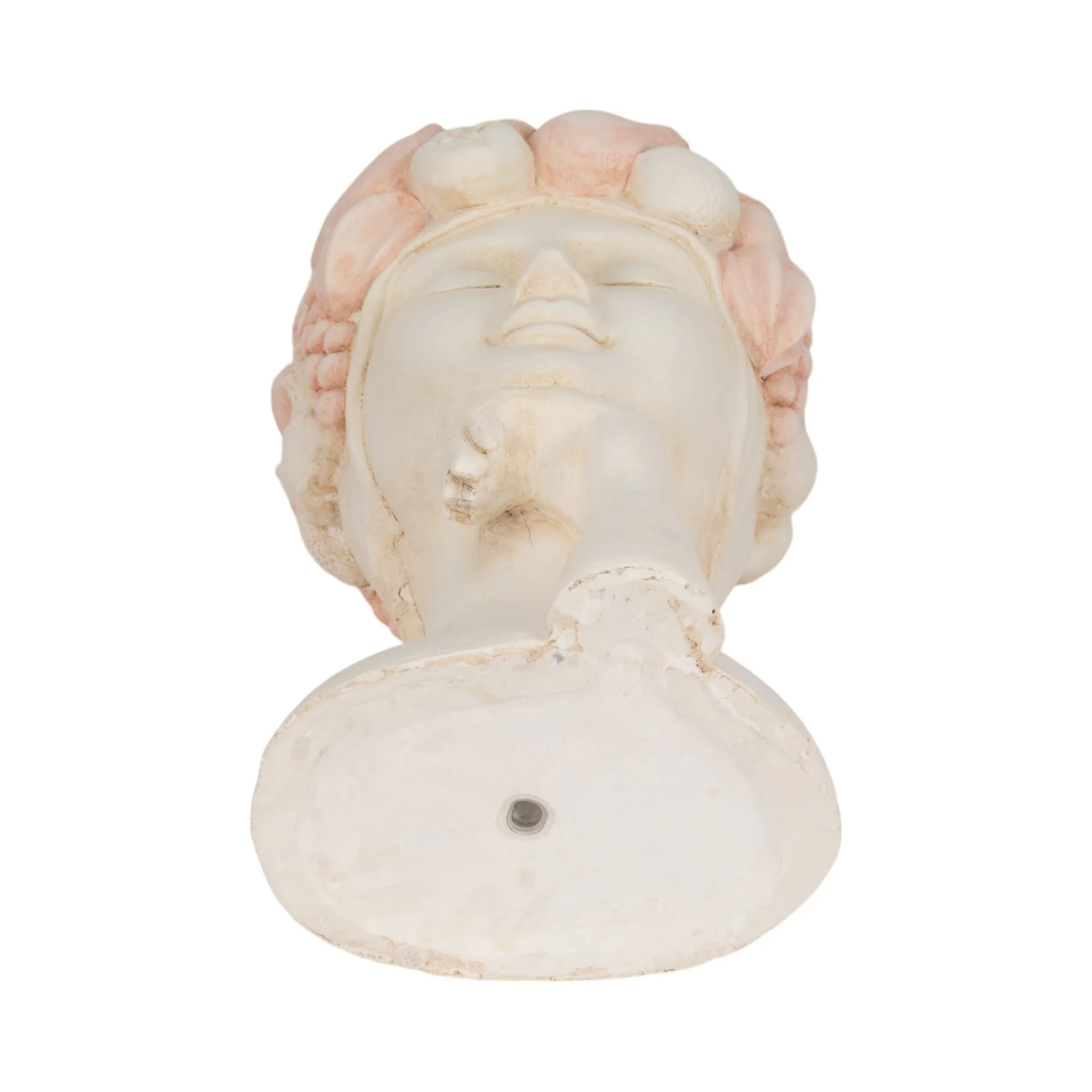 18" Lady With Flower Crown Planter, White/pink - Image 7