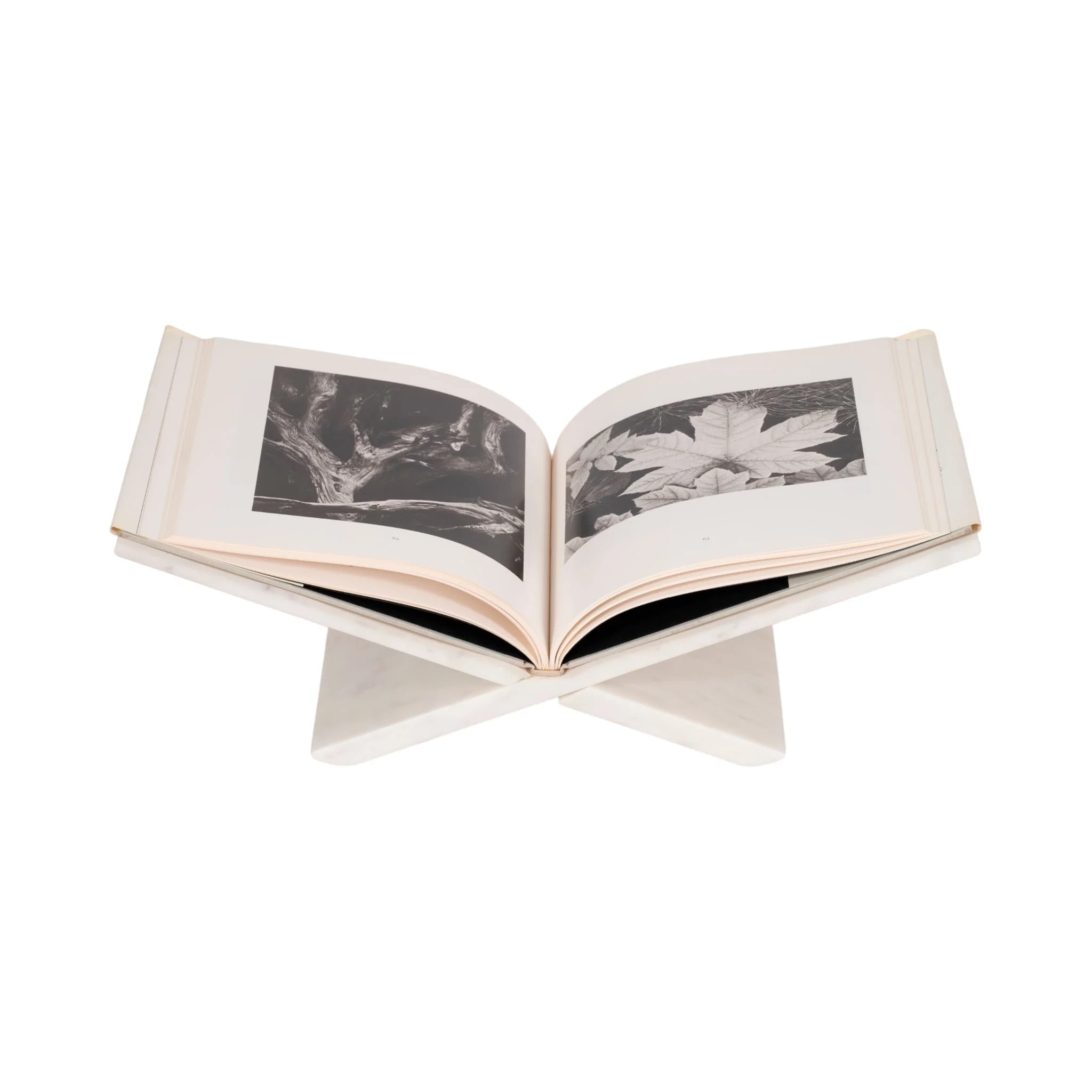 18" Marble Bookstand, White, Kd - Image 2