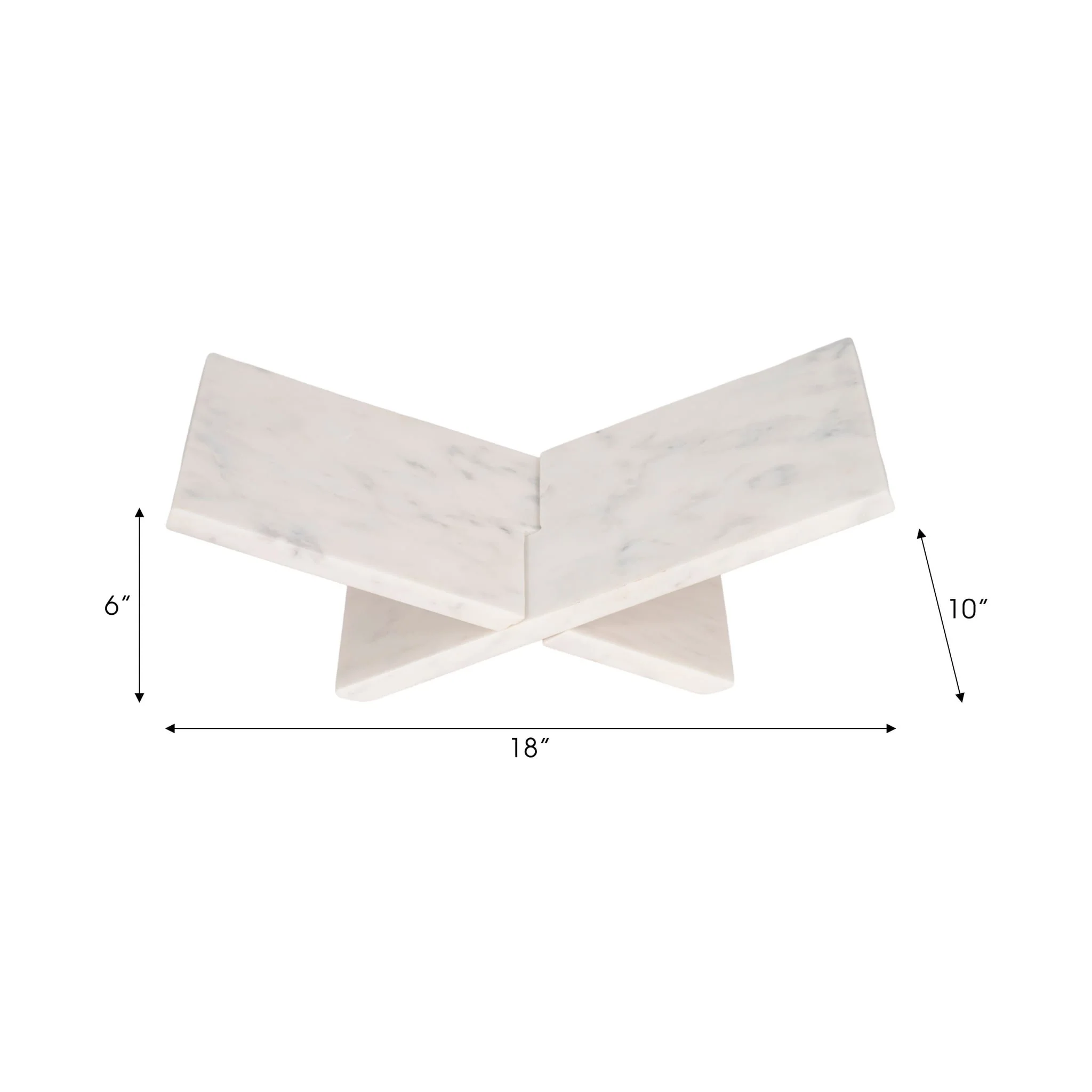 18" Marble Bookstand, White, Kd - Image 8