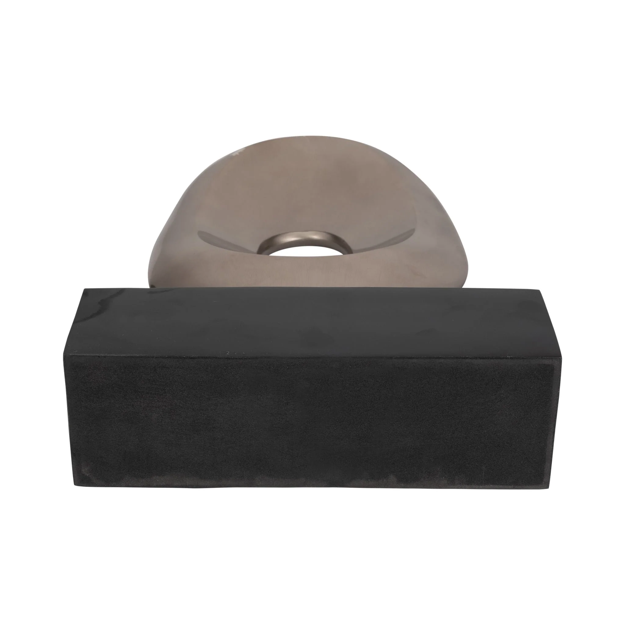 18", Metal Oval Sculpture,slvr/blk - Image 7