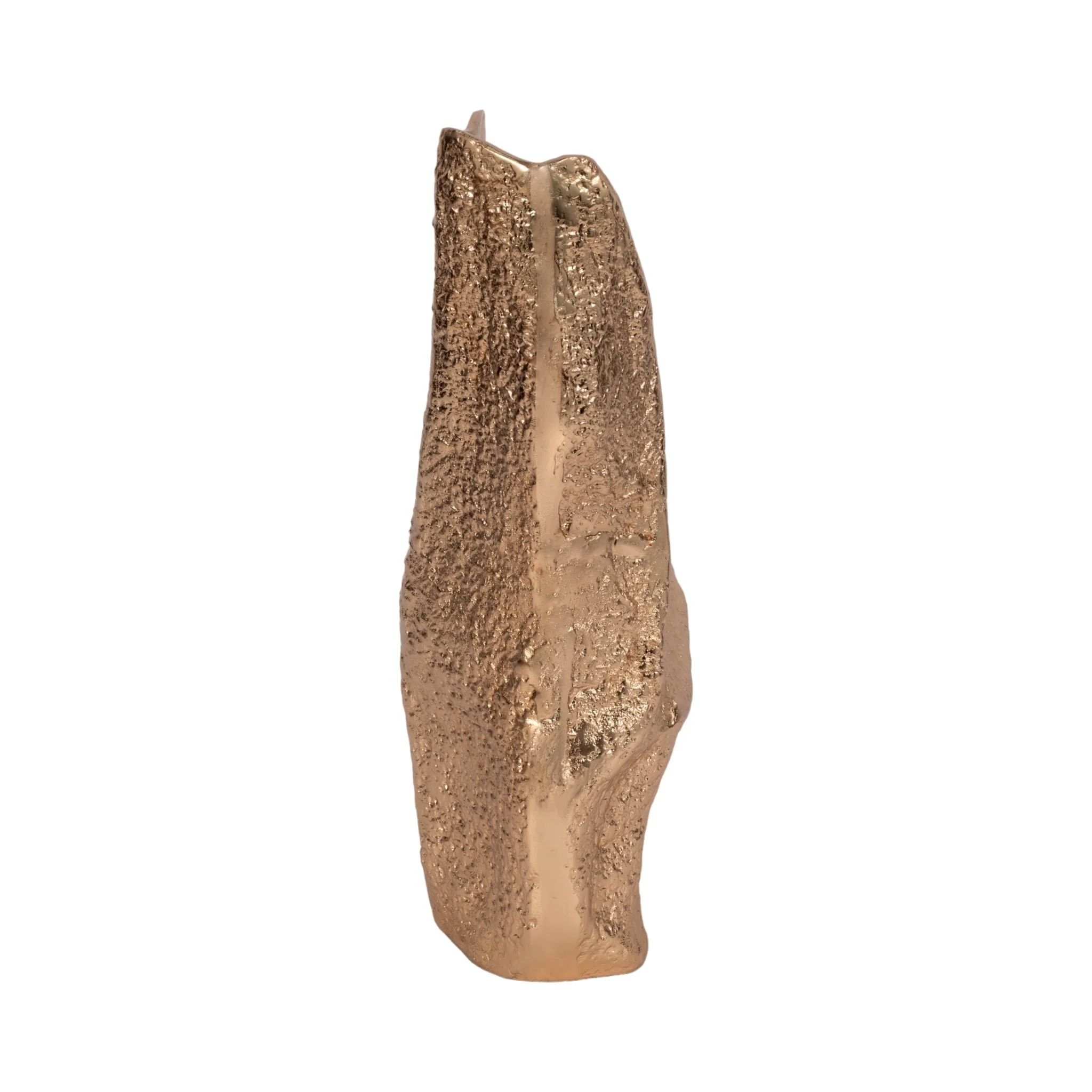 18" Organic Edge Metal Vase, Champagne - Image 4