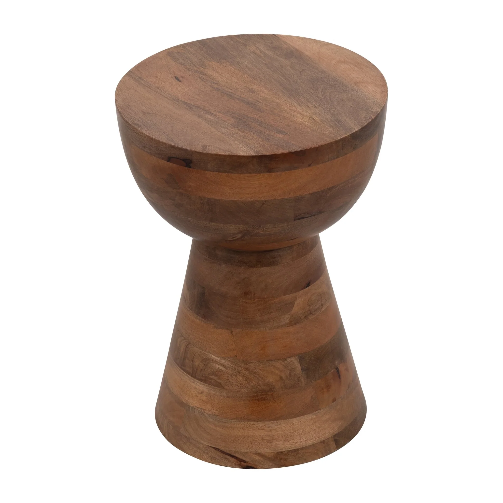 18" Polished Mango Wood Accent Table - Image 3