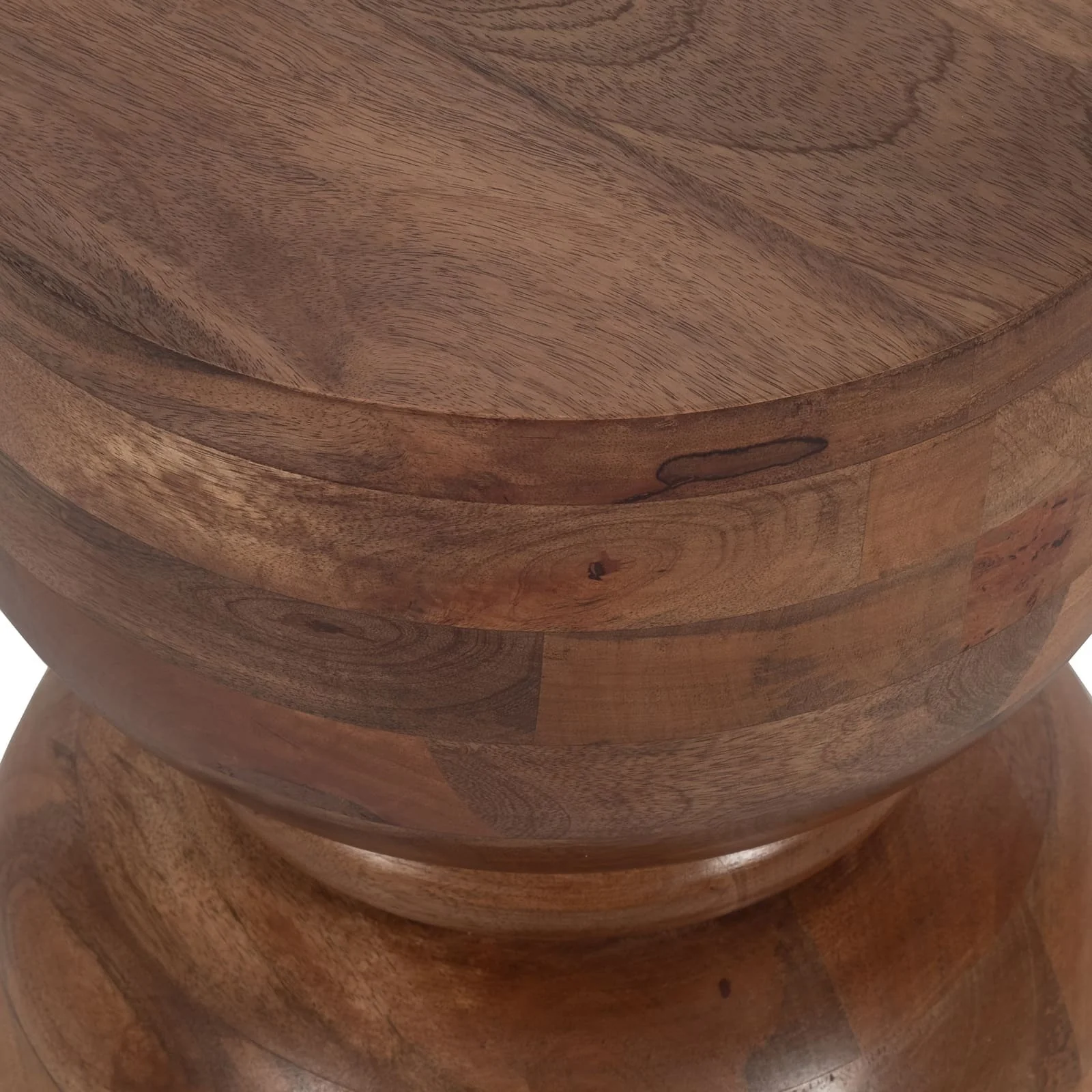 18" Polished Mango Wood Accent Table - Image 4