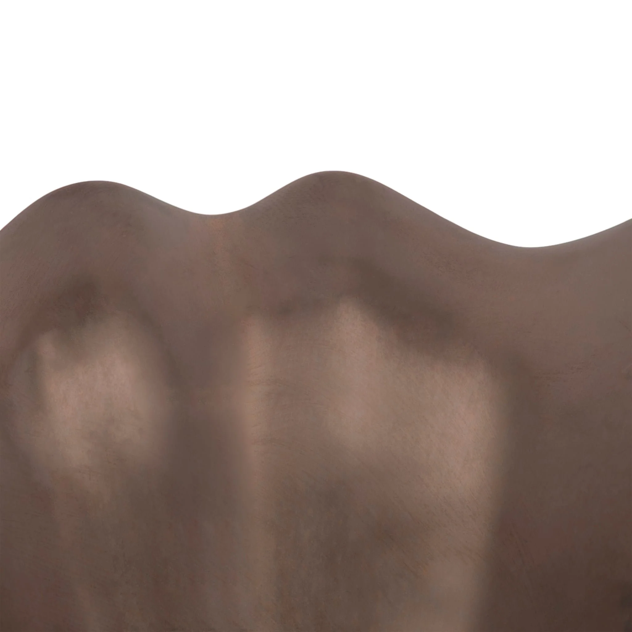 18" Ruffled Edge Bowl, Metal Bronze - Image 5