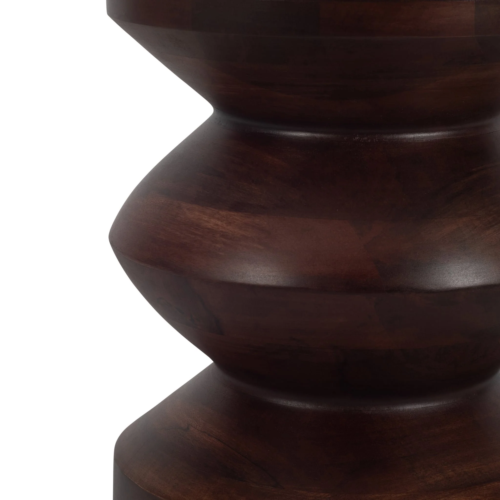 18" Solid Mango Side Table, Walnut - Image 6